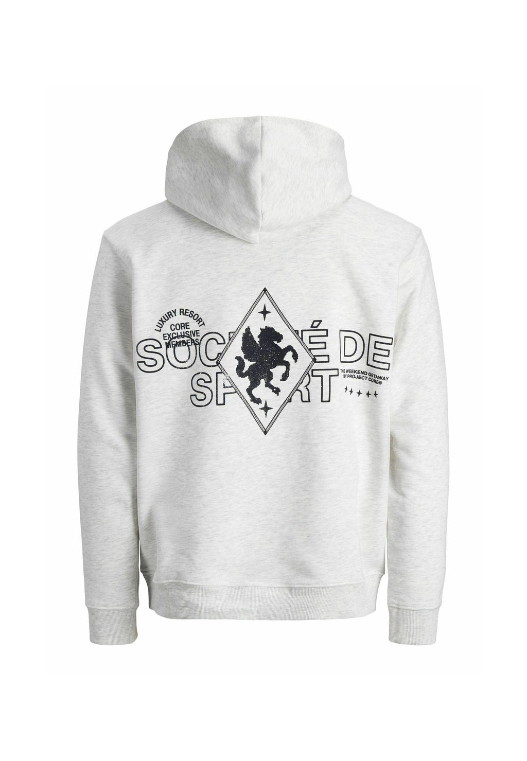 Hoodie - white melange