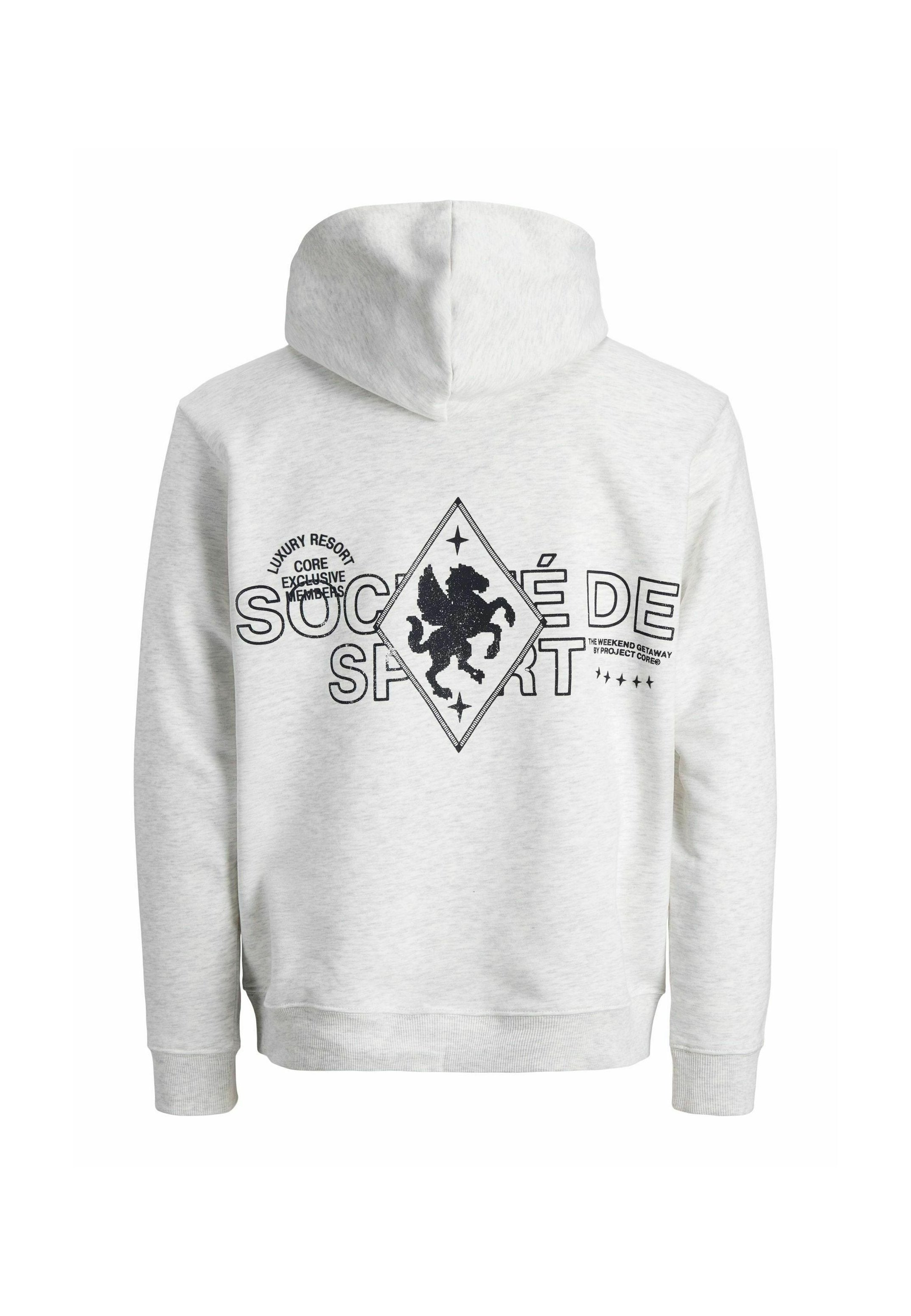 Hoodie - white melange