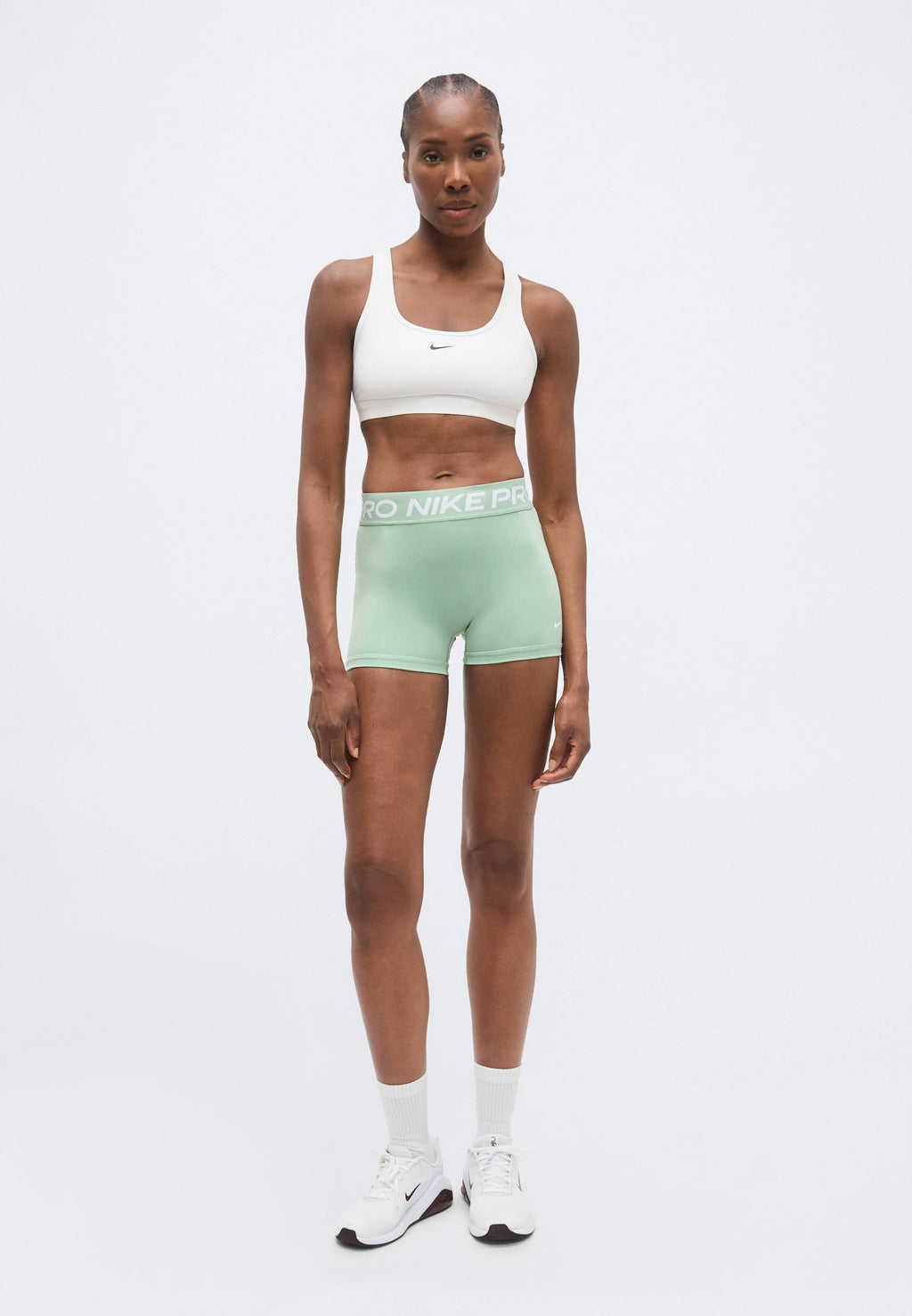 365 SHORT  - Leggings - steam/white