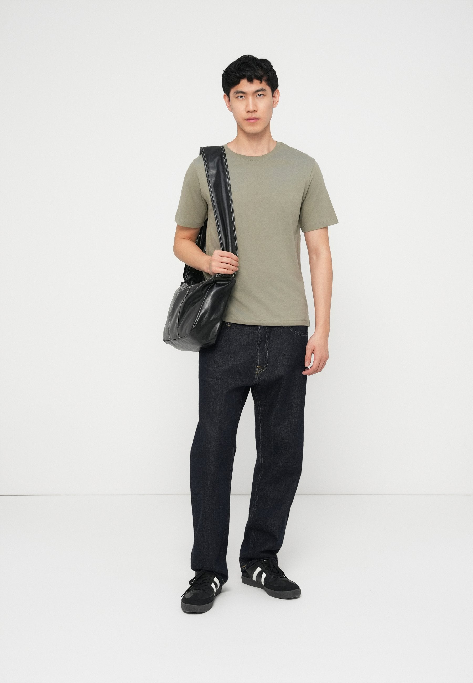 JJEORGANIC BASIC TEE O NECK 5 PACK - Basic T-shirt - black/white/crockery/vetiver