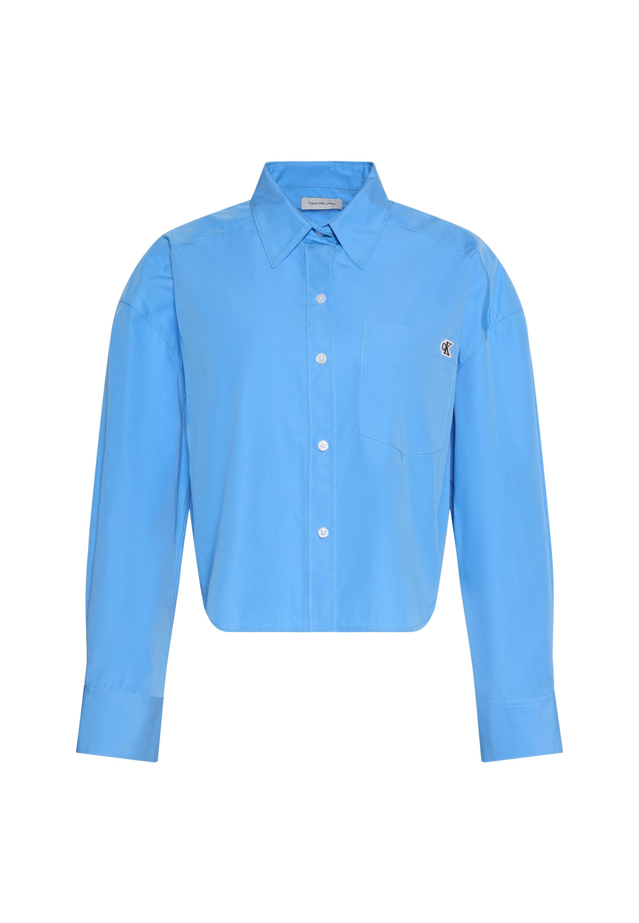 CROPPED - Button-down blouse - marina
