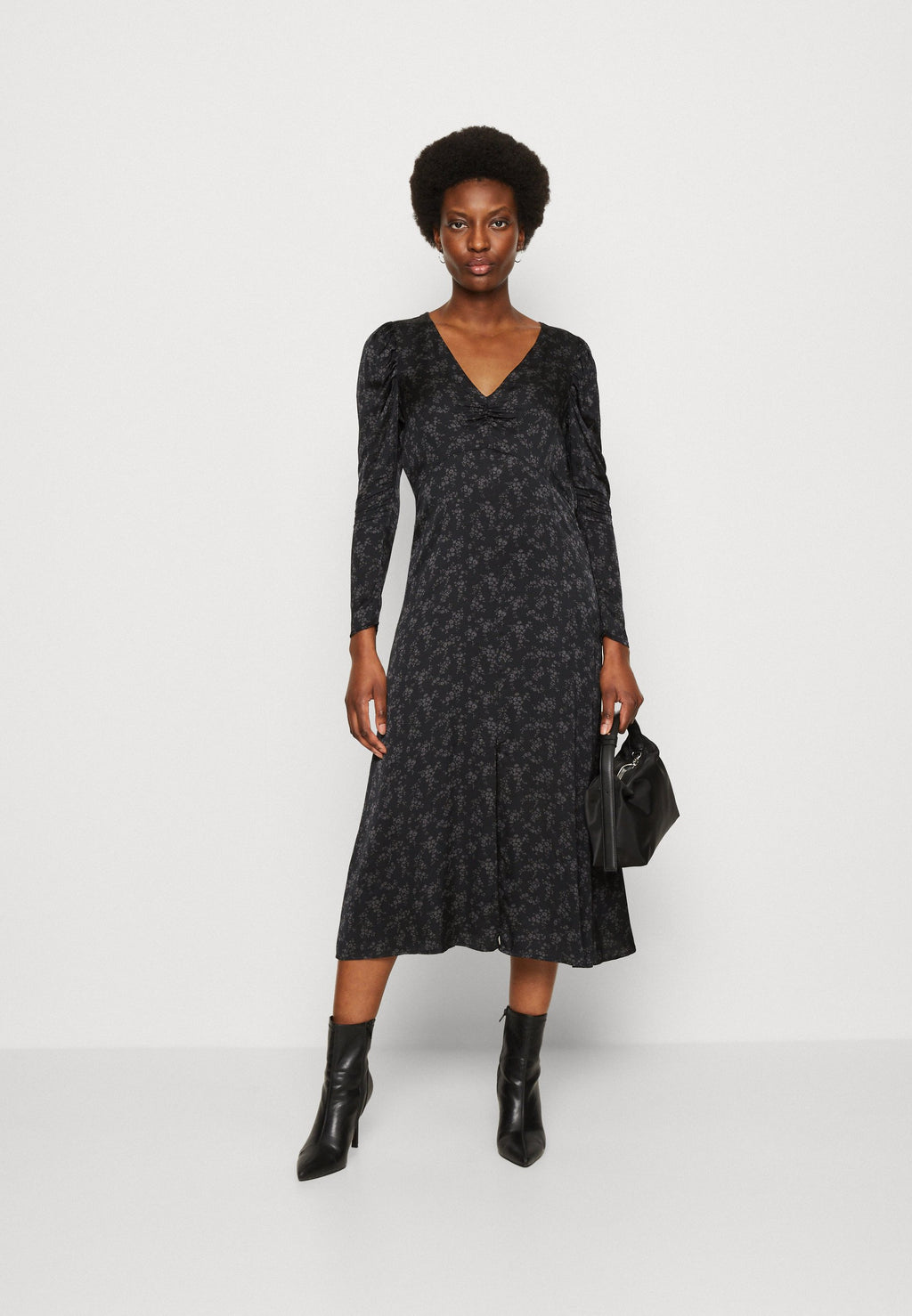 PUFF MIDI - Cocktail dress / Party dress - black/multi