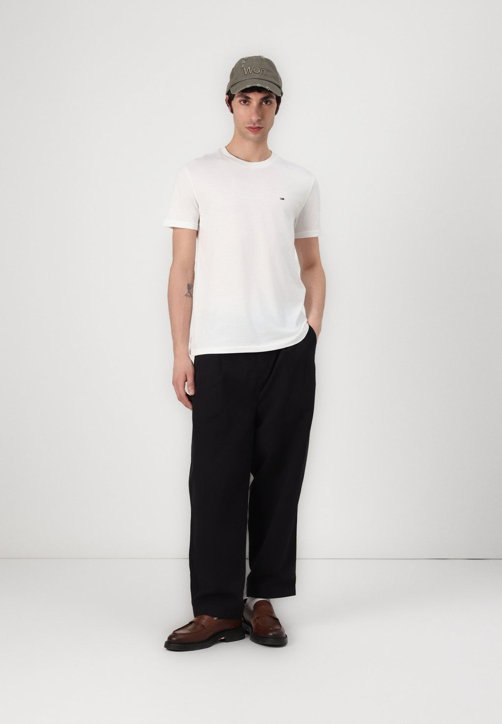 SLIM TEE 2 PACK - Basic T-shirt - black/ecru