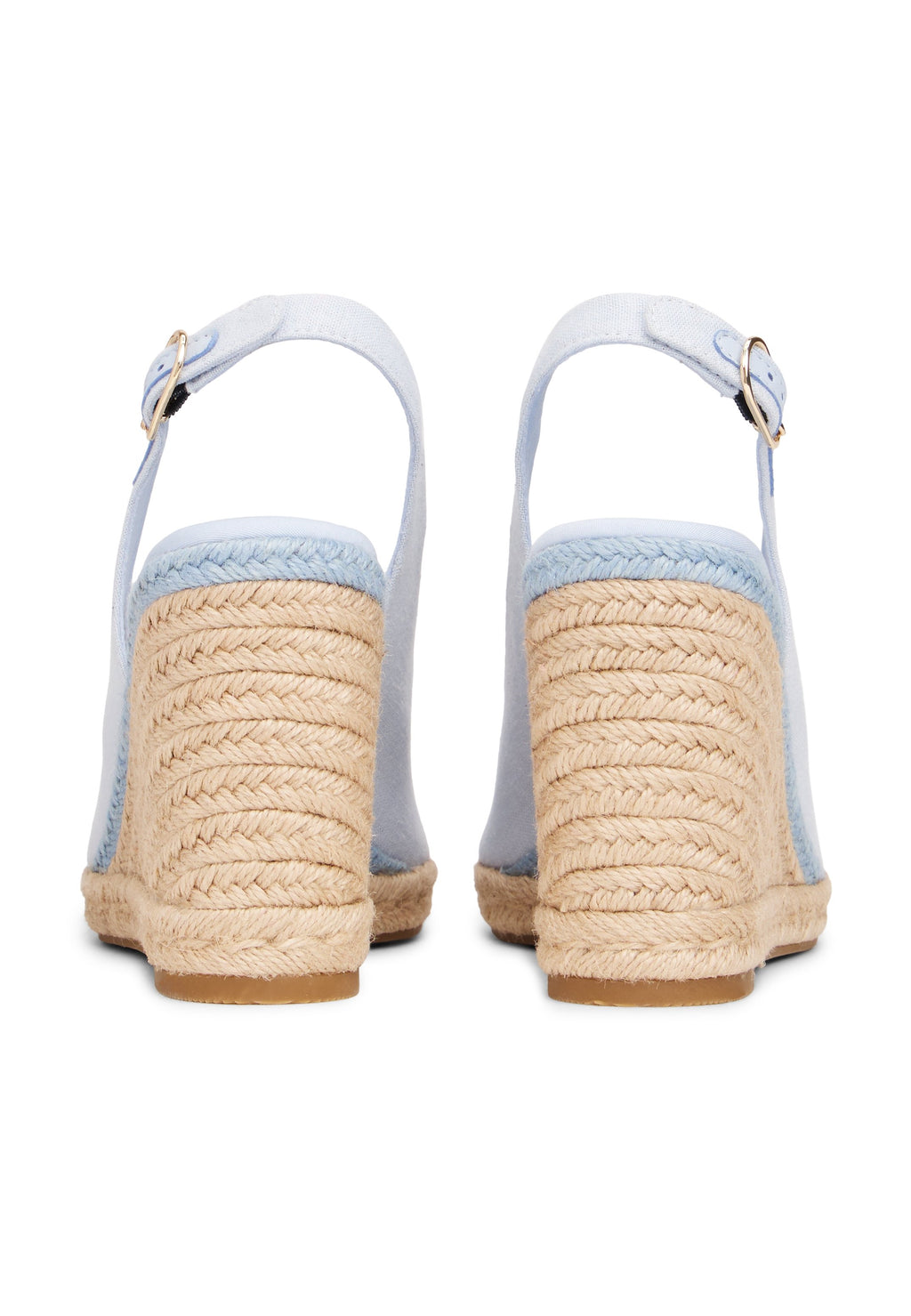 HEMP SLINGBACK WEDGE ESPADRILLES - Platform sandals - breezy blue