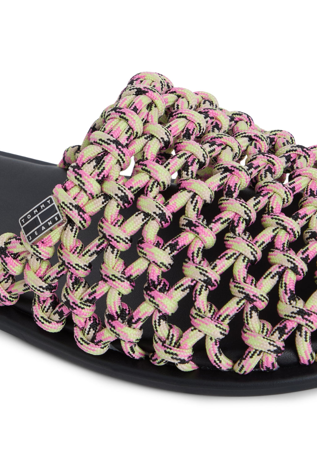 WOVEN ROPE MULES - Sandals - lime essence/synthetic blush