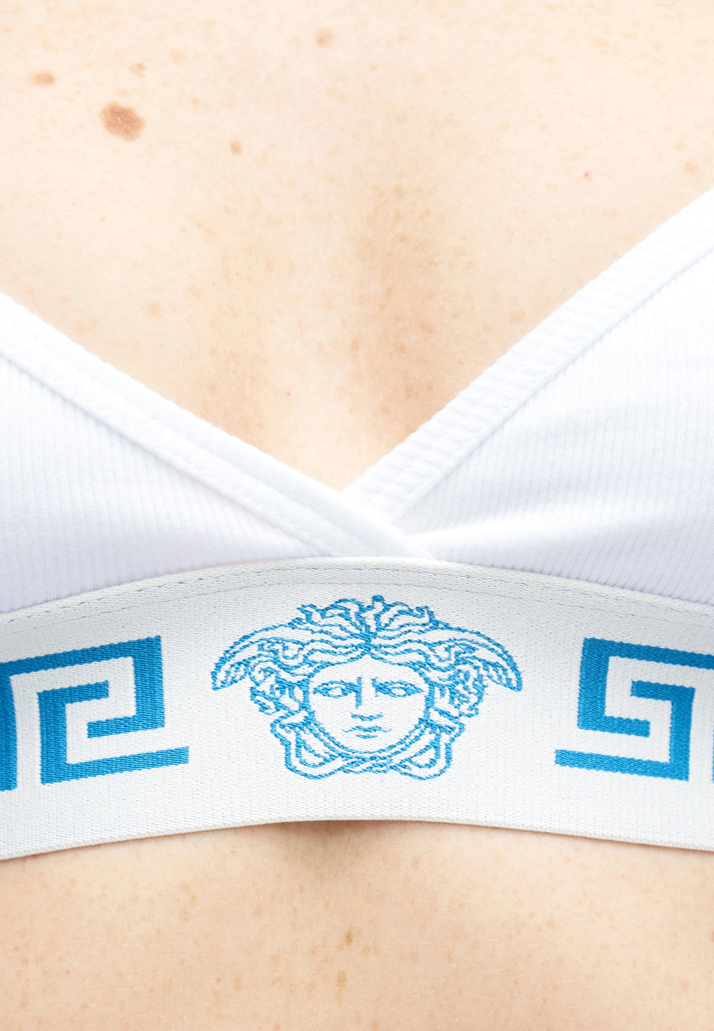 Bustier - white/electric blue