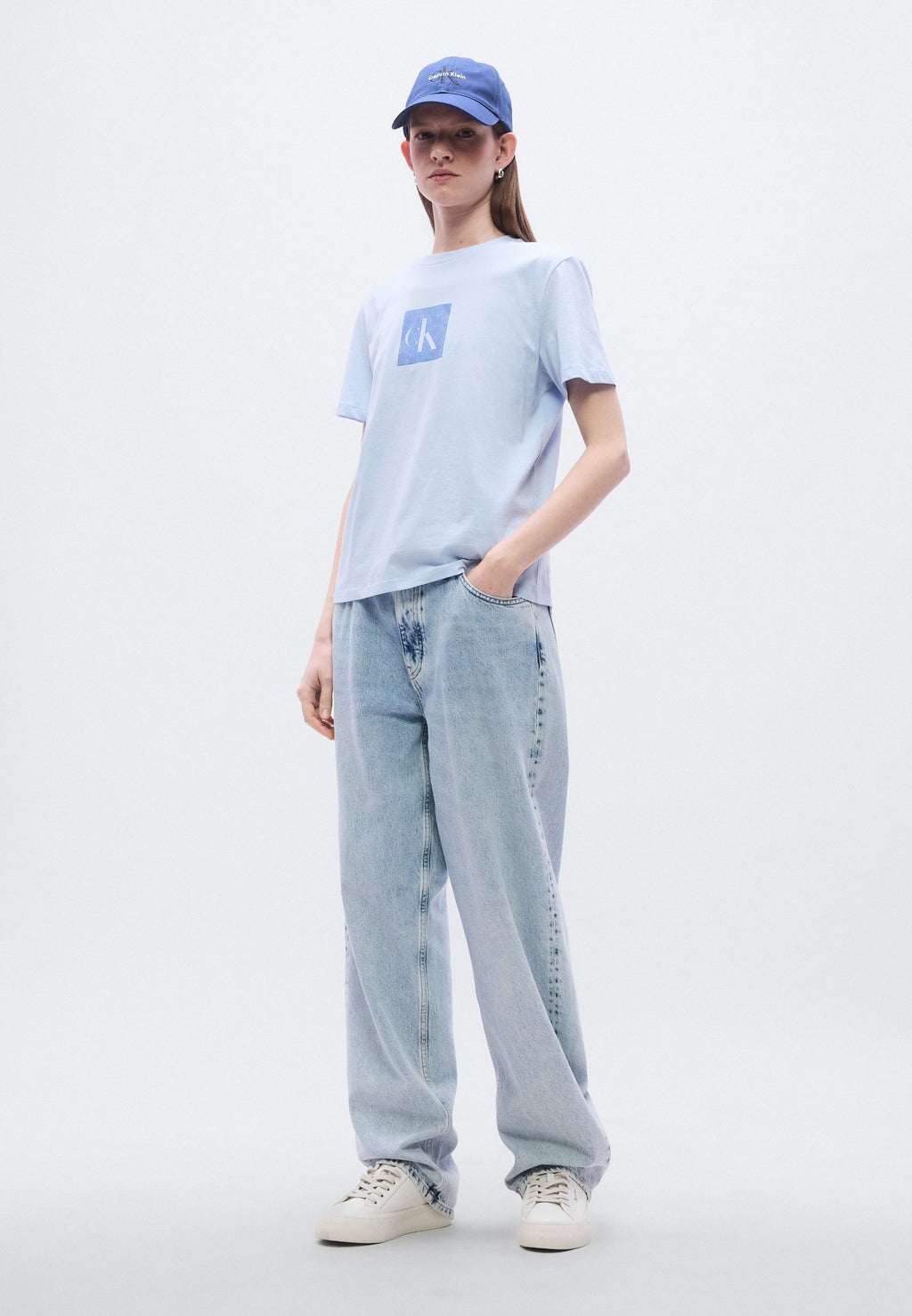 CLASSIC FIT MONOGRAM TEE - Print T-shirt - breezy blue