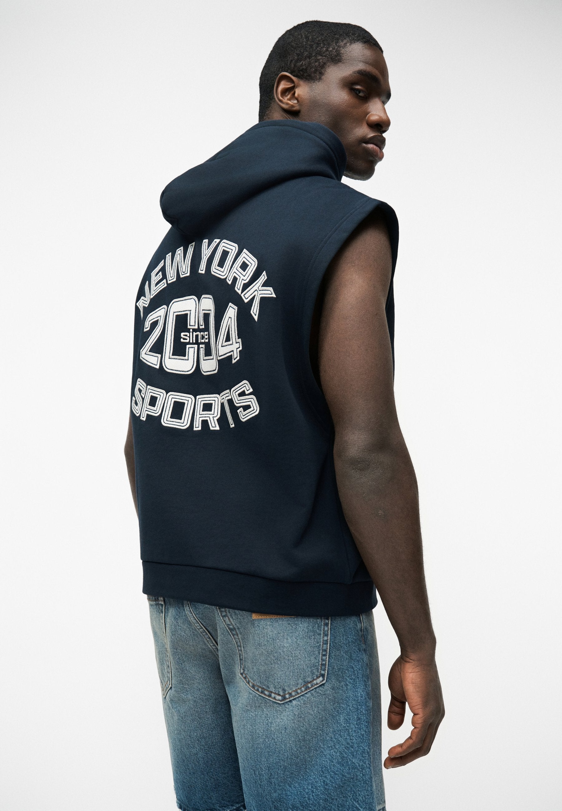 SÉRIE GRAPHIQUE TRAIN VILLE SPORT UNISEXE - Sweat à capuche - bleu foncé