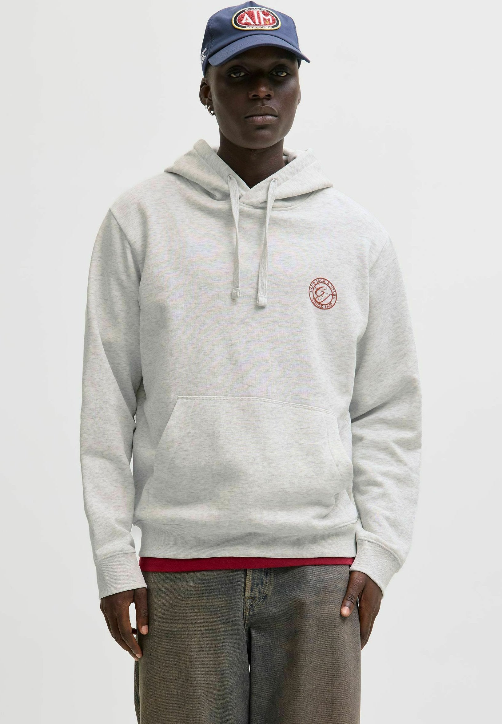 Hoodie - white melange