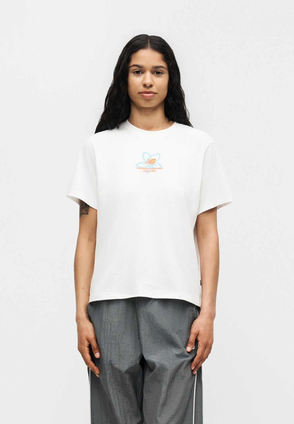 BOSTON CITY RUN RELAXED - Print T-shirt - white