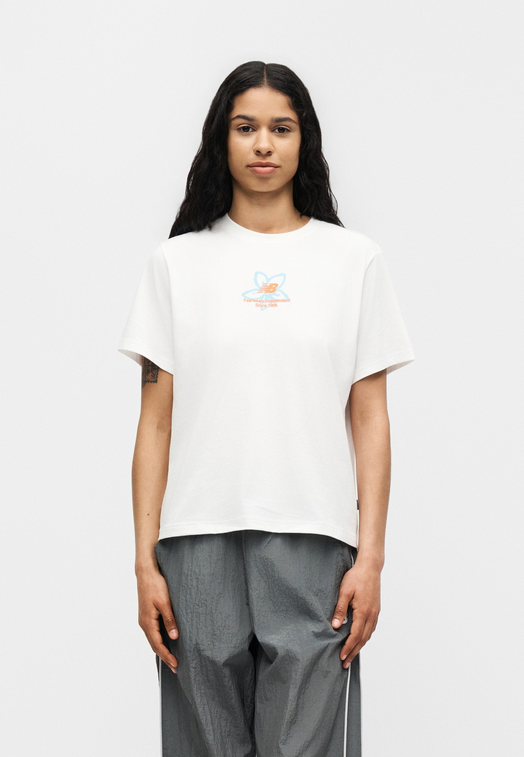 BOSTON CITY RUN RELAXED - Print T-shirt - white
