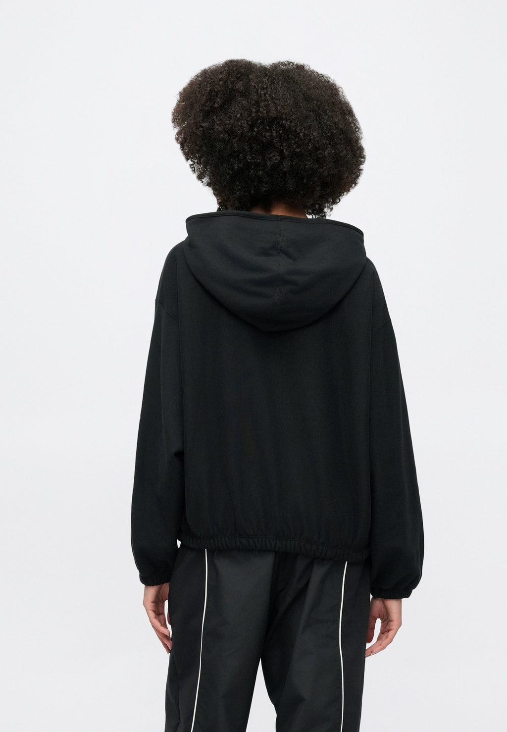 STREET - Sweat à capuche - noir/gris collège