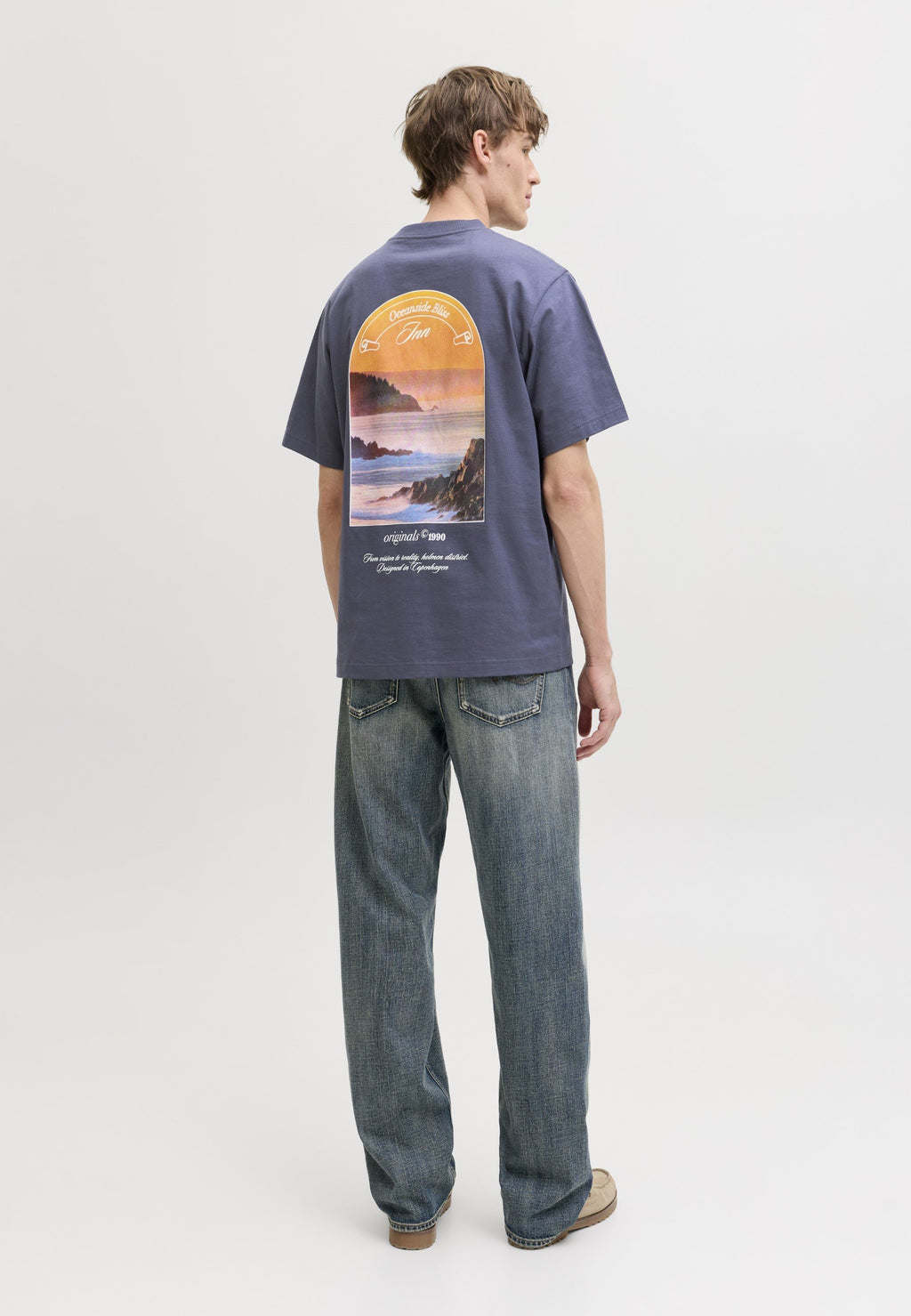 JORMONTAUK TEE - Print T-shirt - odyssey gray
