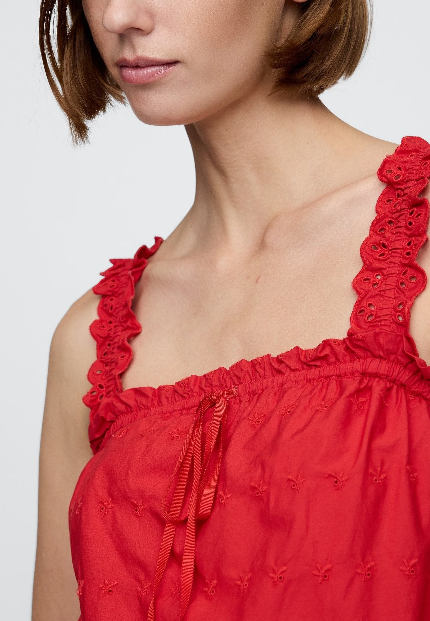EYELET - Day dress - red light