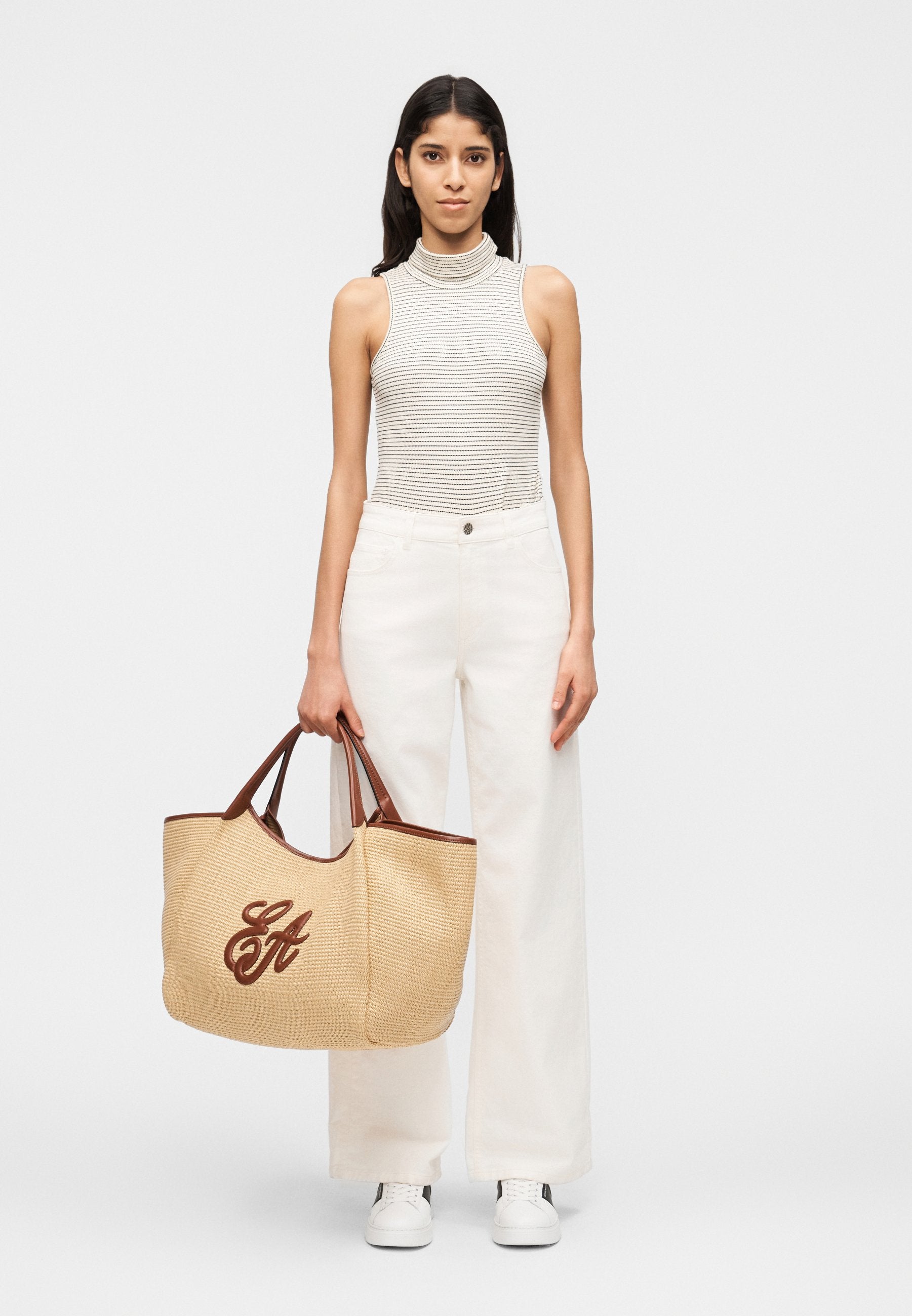 DURINI SHOPPING L - Cabas - naturel/sienne
