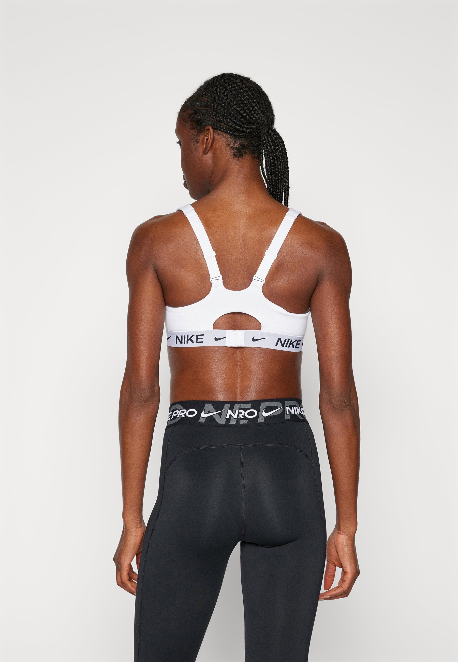 INDY - Medium support sports bra - white stone mauve black