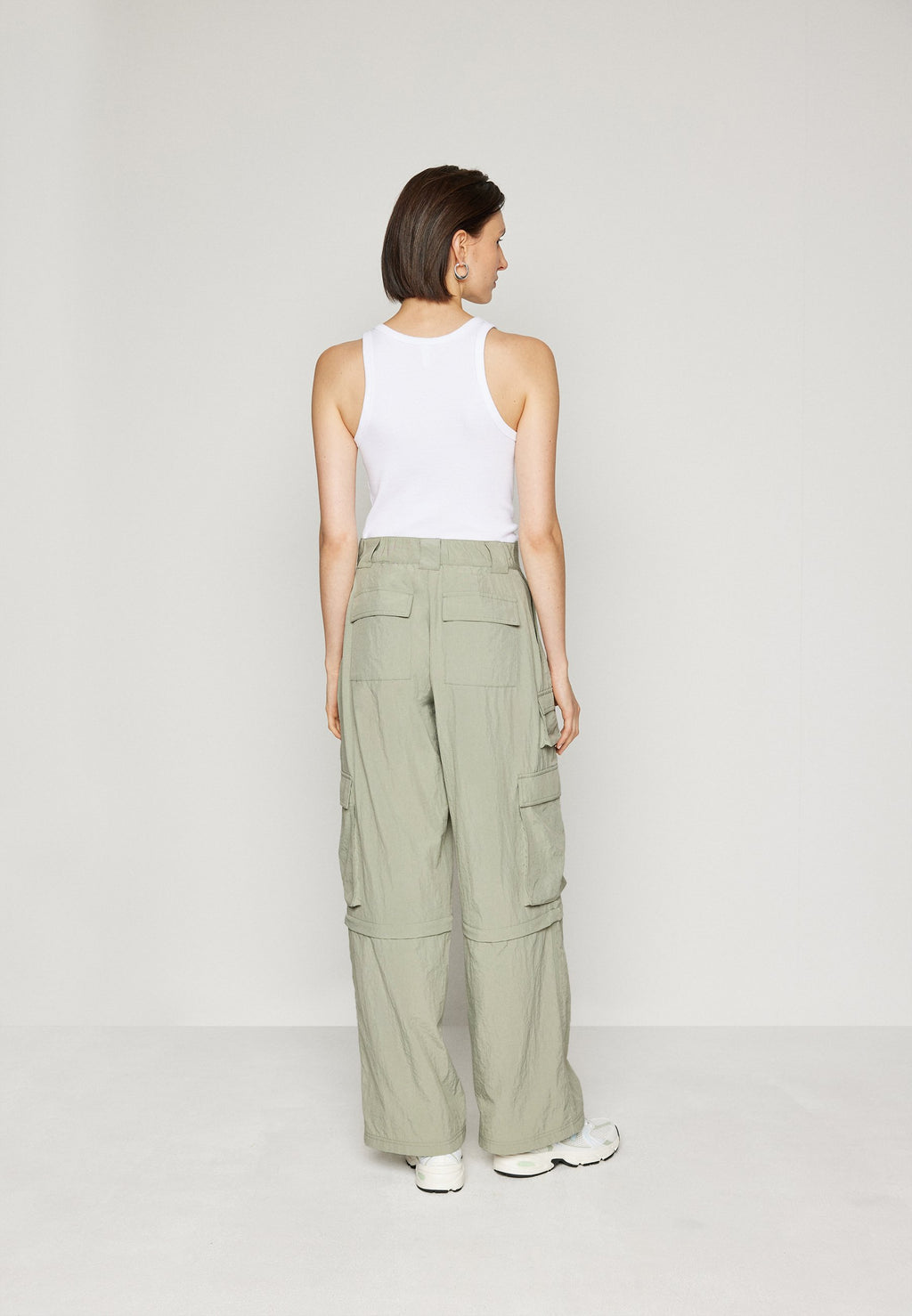 CLAIRE ZIP-OFF - Cargo trousers - faded willow