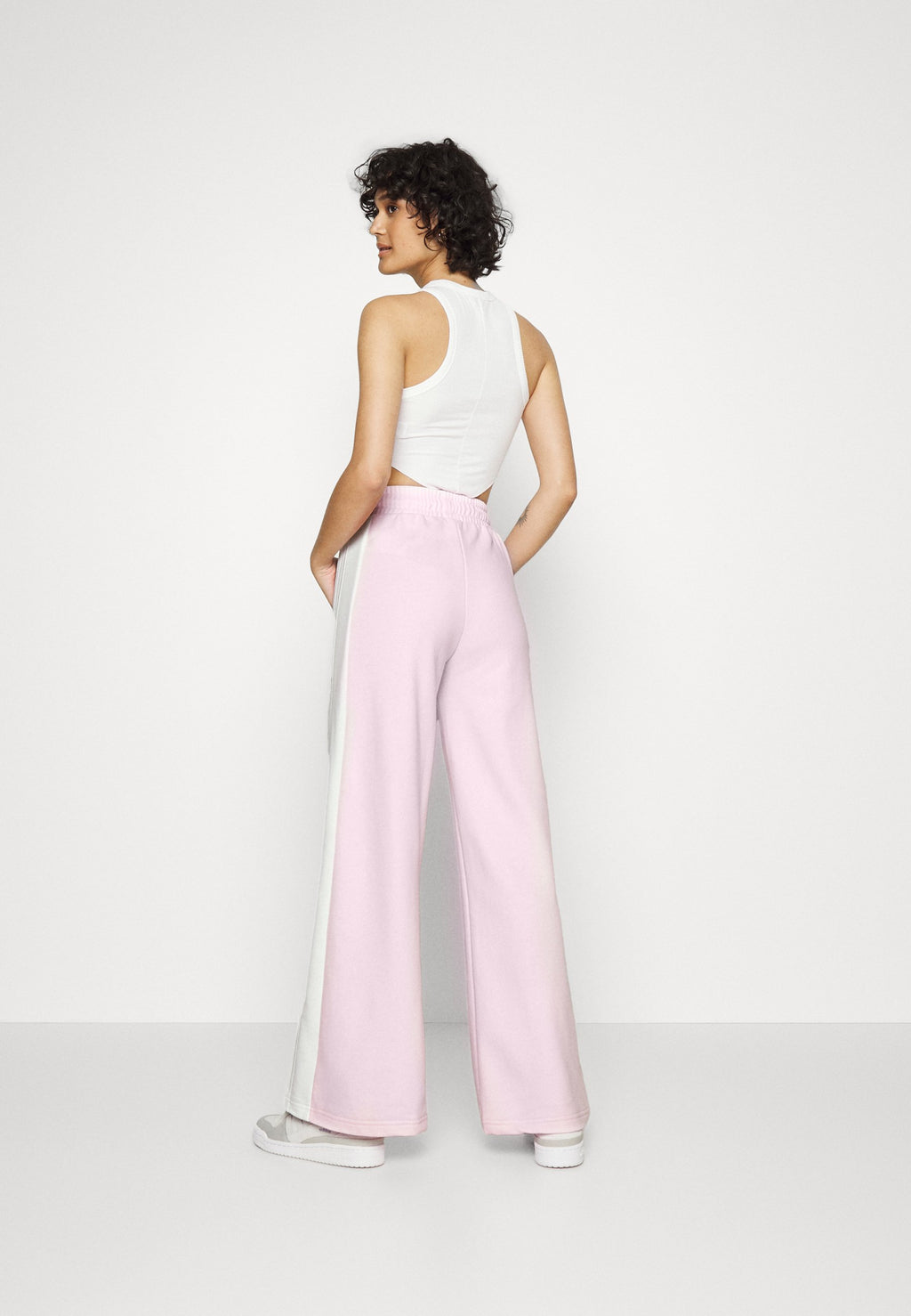 WIDE LEG  - Tracksuit bottoms - clear pink