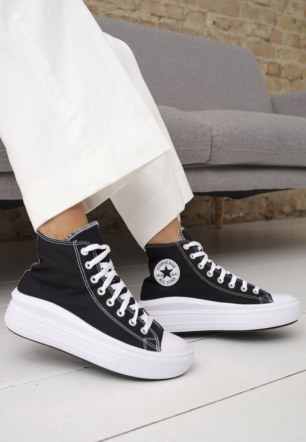 CHUCK TAYLOR ALL STAR MOVE PLATFORM - Baskets montantes - black/natural ivory/white