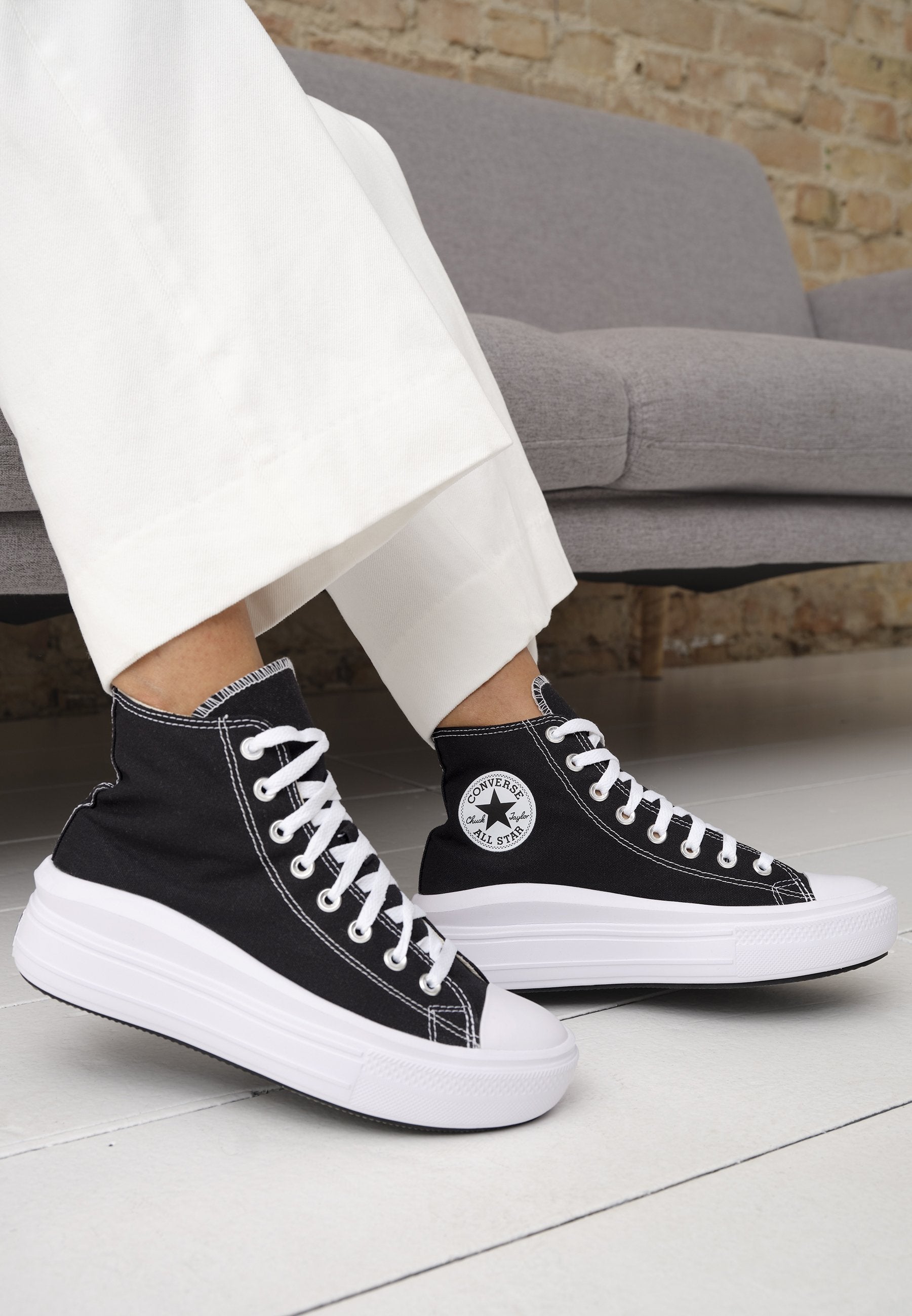 CHUCK TAYLOR ALL STAR MOVE PLATFORM - Baskets montantes - black/natural ivory/white