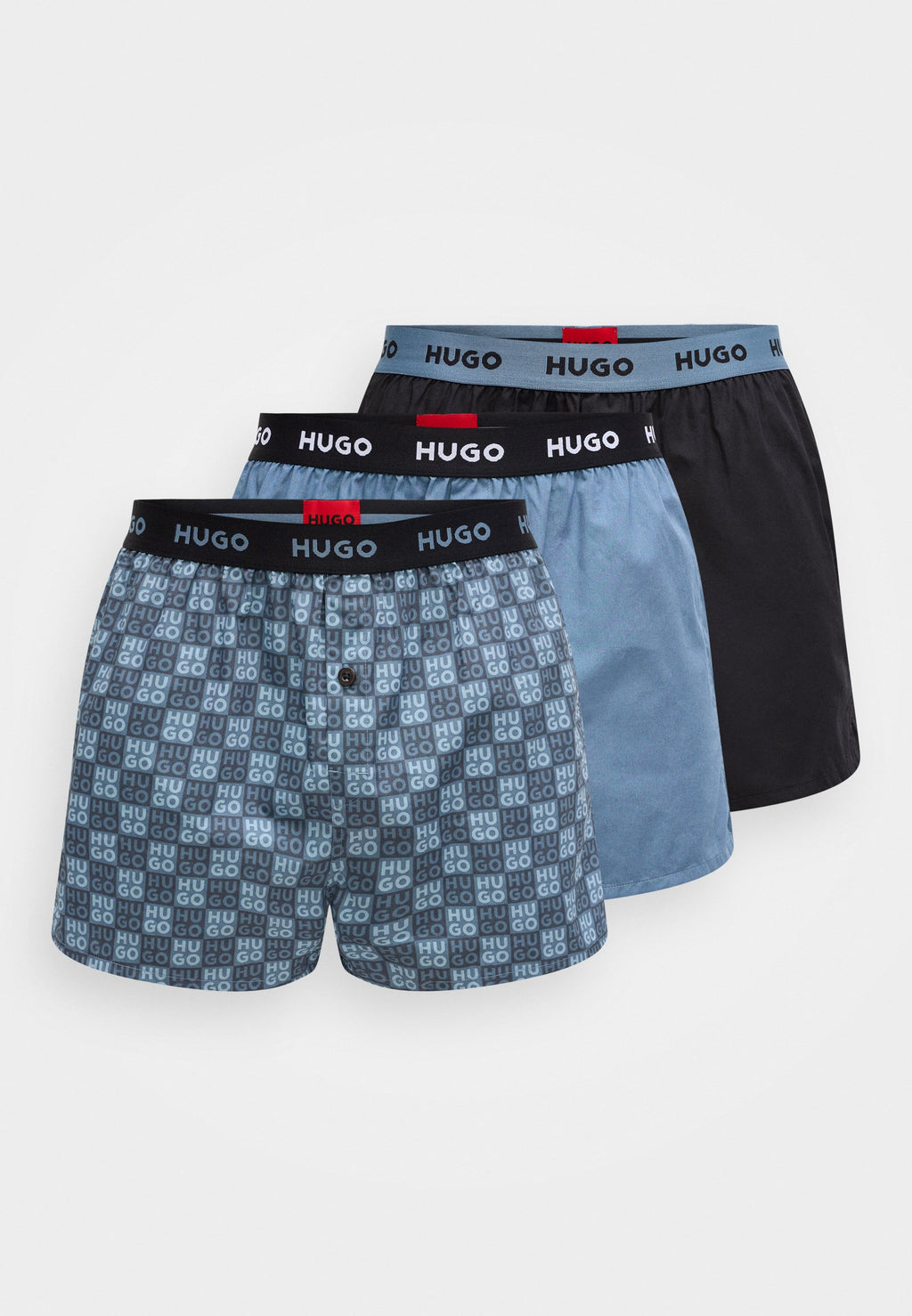 TRIPLET 3 PACK - Boxer shorts - black/light blue