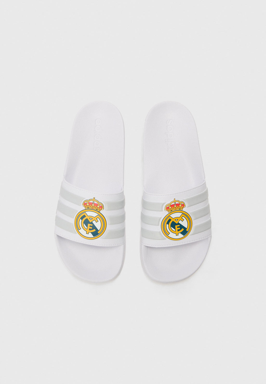 ADILETTE REAL MADRID UNISEX - Mules - white/solid grey
