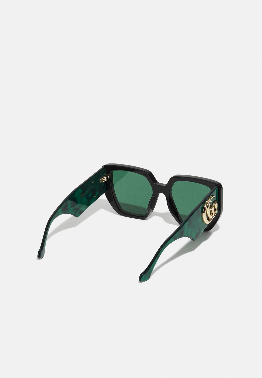 GG OVERSIZED SQUARE ACETATE SUNGLASSES - Sunglasses - black/green
