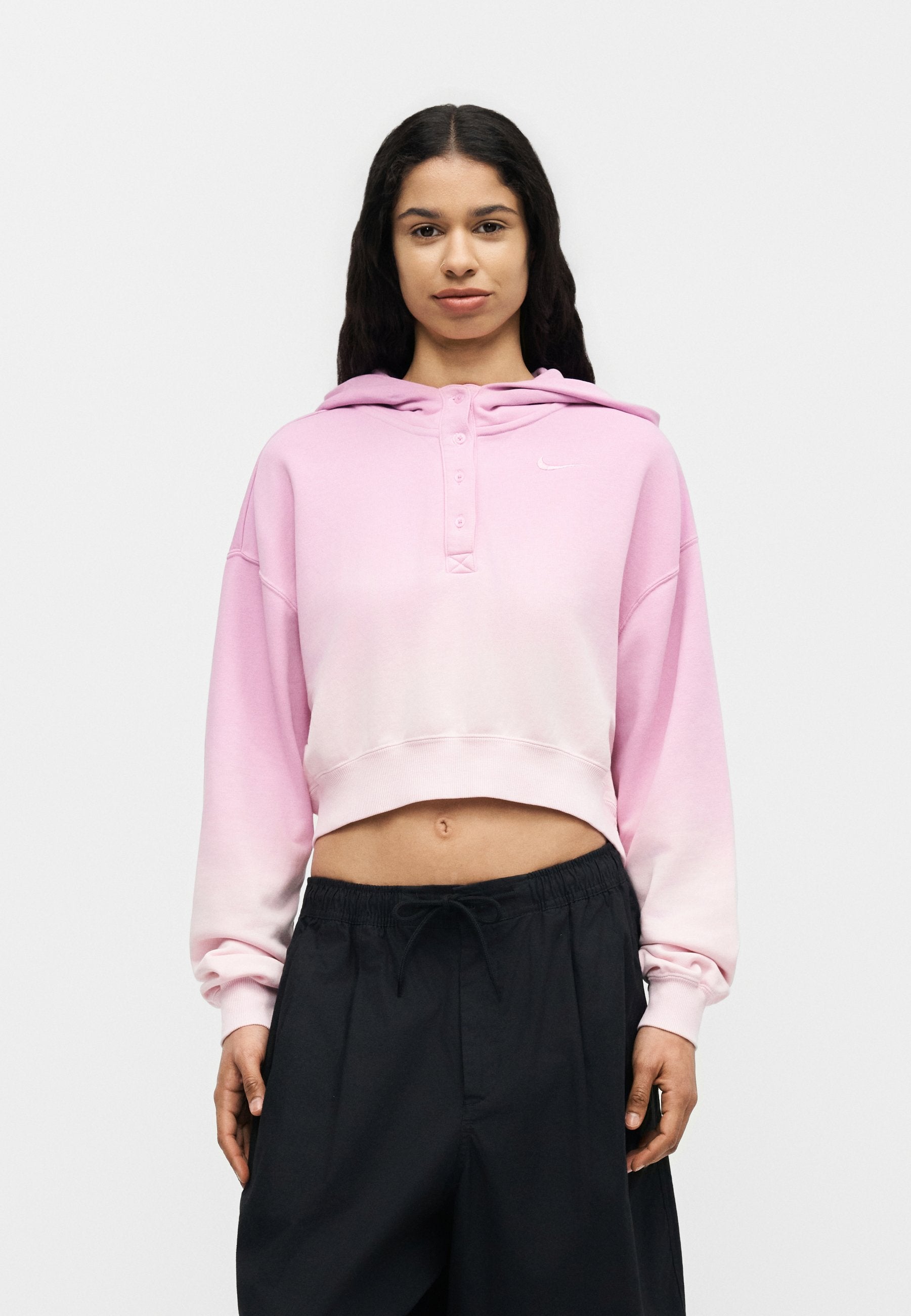 Sweat à capuche - rose mousse/magenta