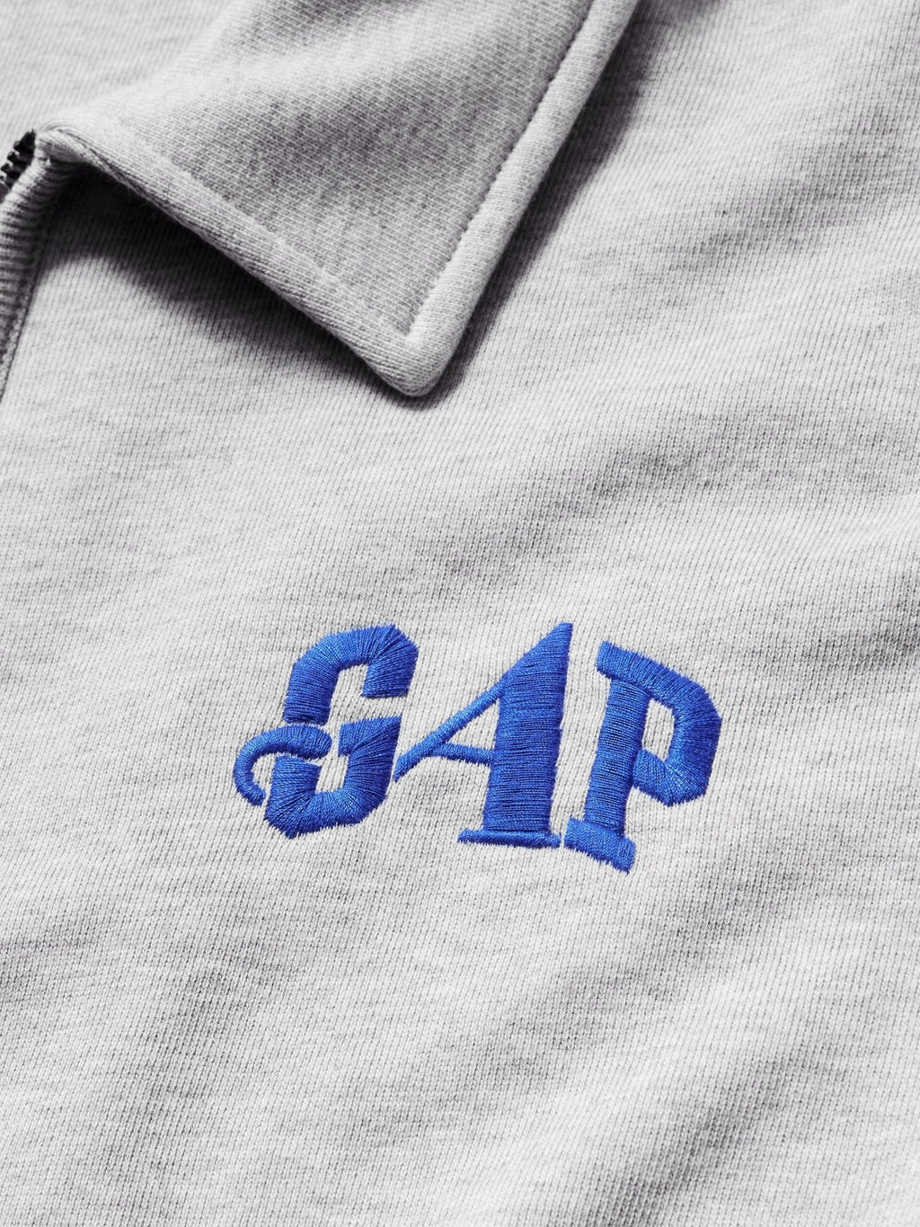 GAP AWAKE NY HEAVYWEIGHT OVERSIZED QUARTER-ZIP PULLOVER - Sweatshirt - light grey heather