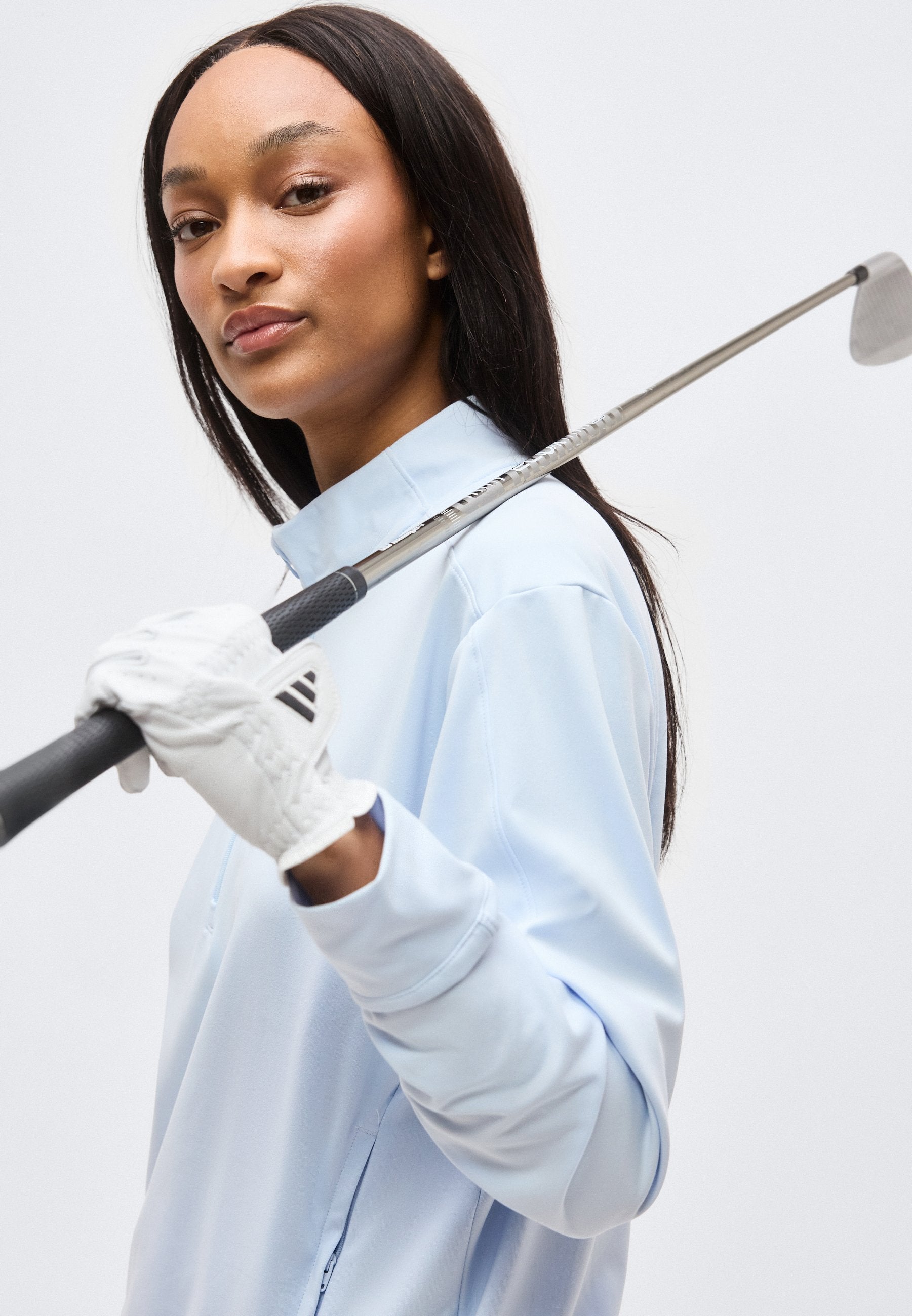 ULTIMATE365 QUARTER-ZIP LAYERING TOP - Sweatshirt - light blue