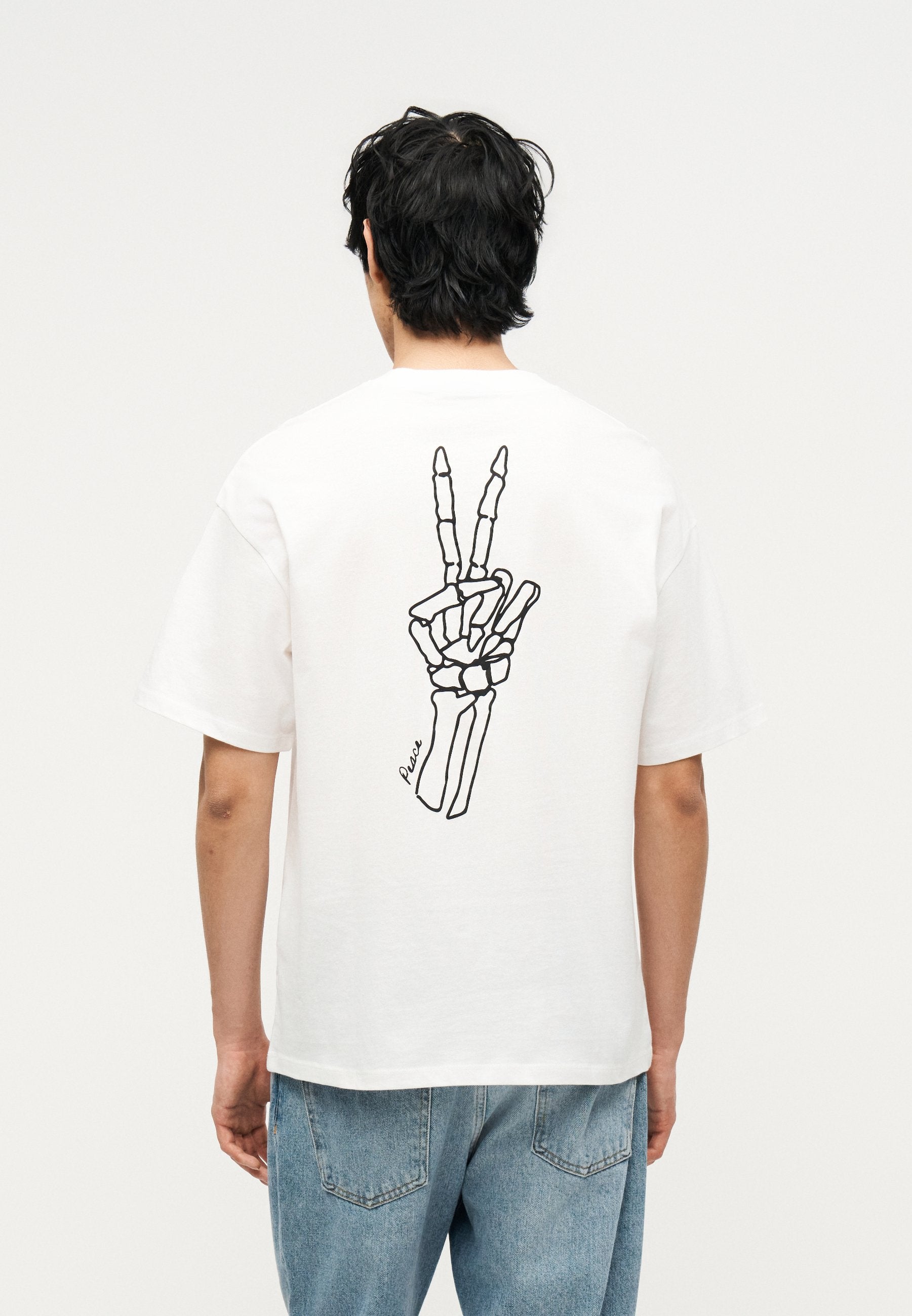 JJTUNE TEE CREW NECK - Print T-shirt - cloud dancer