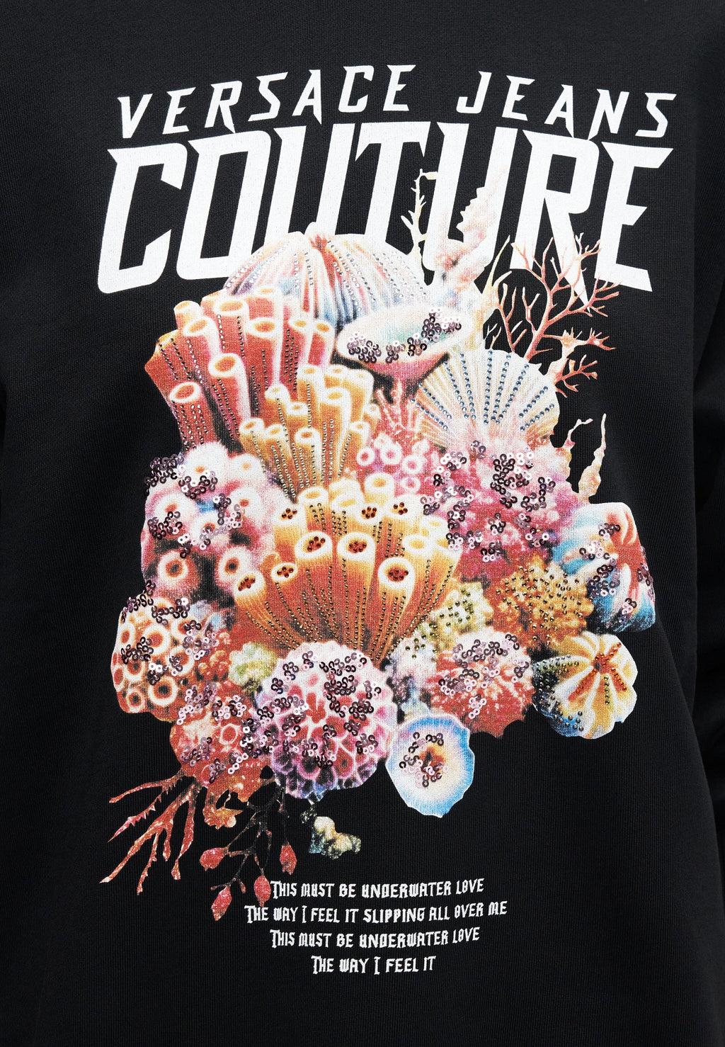 SEA LIFE STRASS - Hoodie - black