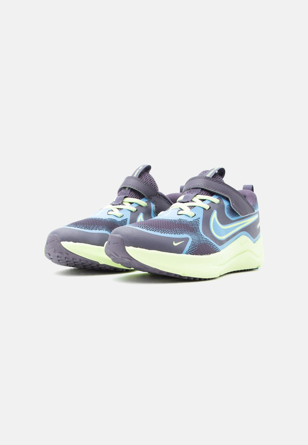 COSMIC RUNNER UNISEX - Road running shoes - dark raisin/light liquid lime/university blue/white