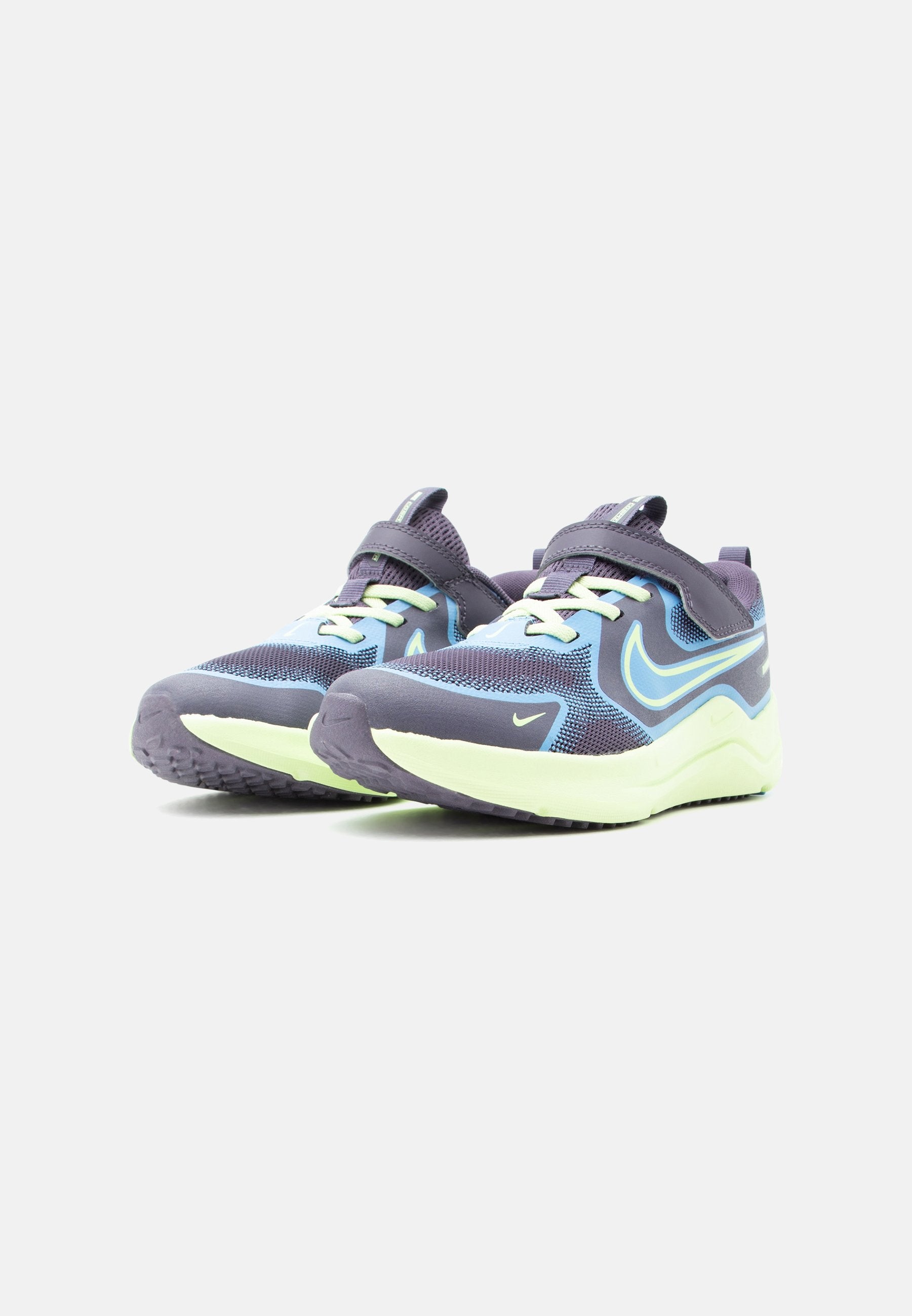 COSMIC RUNNER UNISEX - Road running shoes - dark raisin/light liquid lime/university blue/white