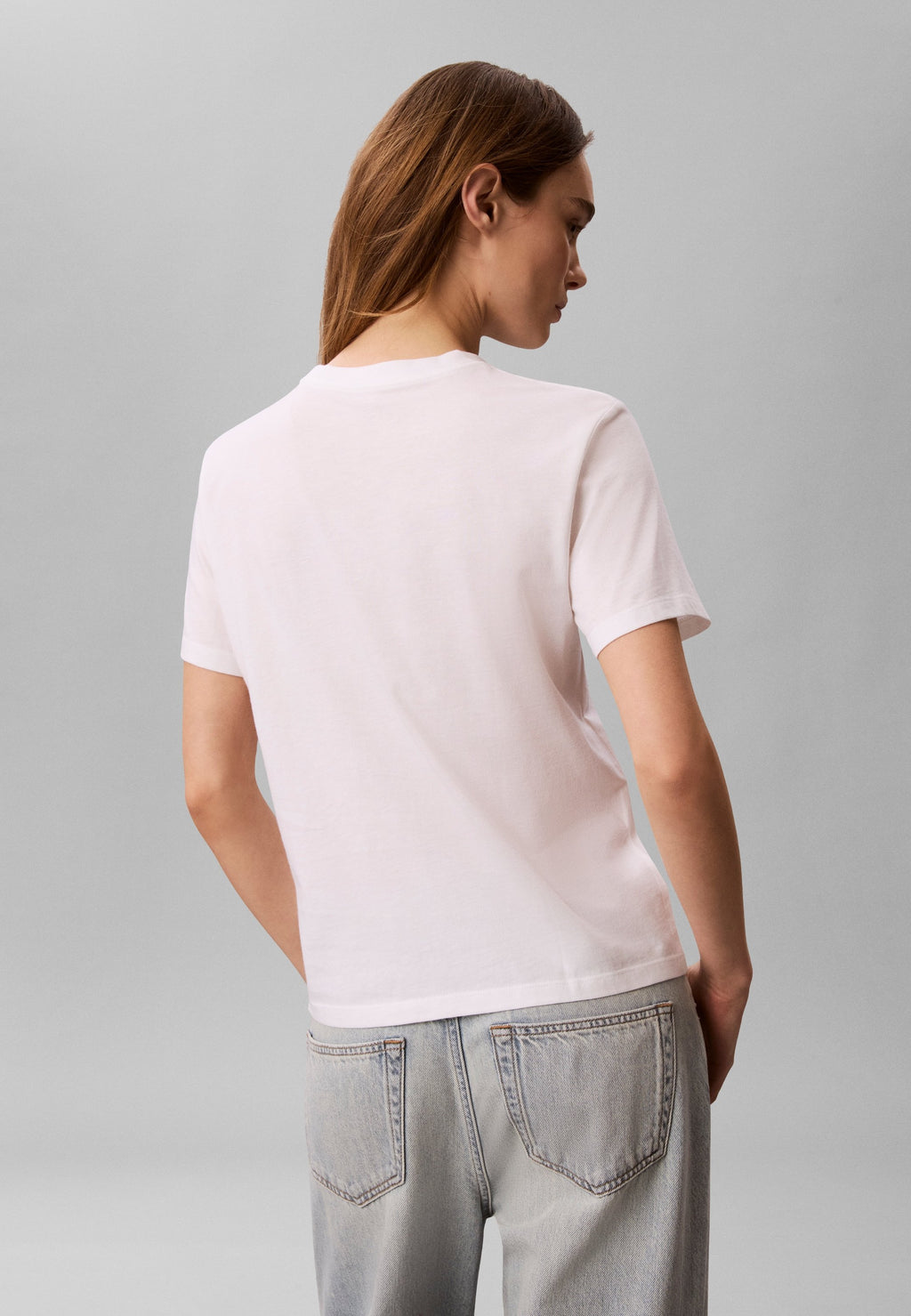 CLASSIC SEASONAL MONOLOGO TEE - Basic T-shirt - bright white