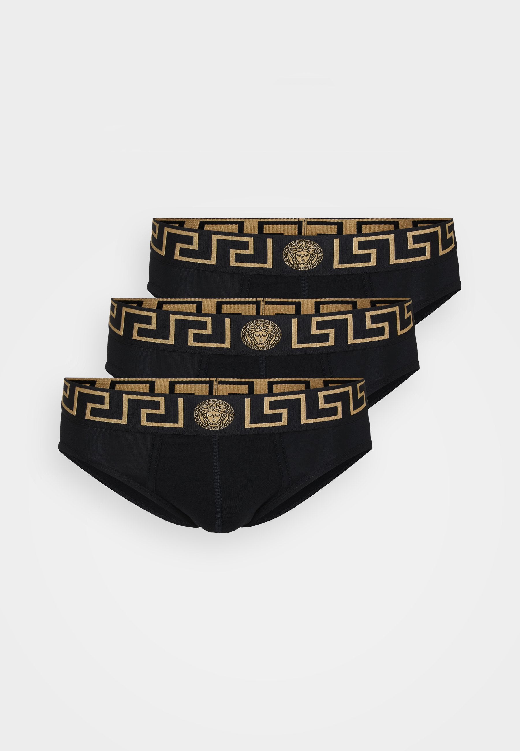 UNDERPANTS TOPEKA NEW LOGO 3 PACK - Briefs - black/gold-coloured