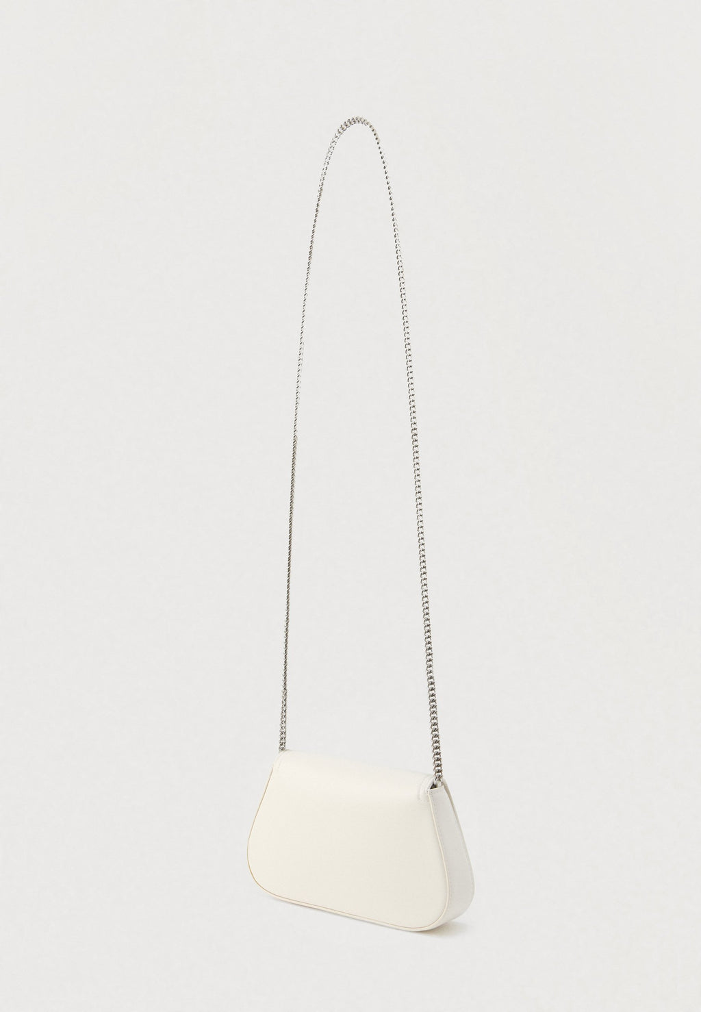 CURVED WALLET ON CHAIN - Cross body bag - white alyssum