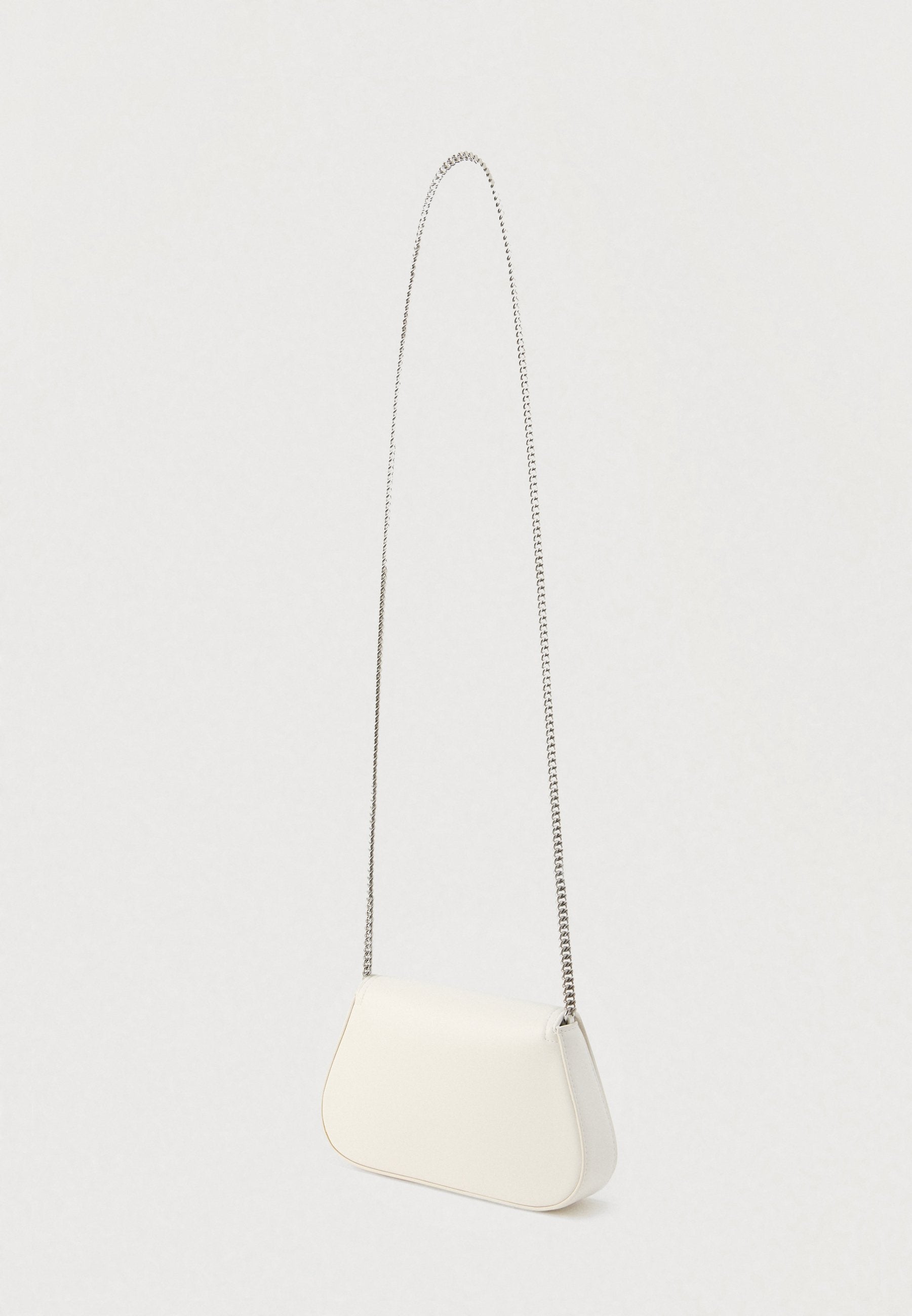 CURVED WALLET ON CHAIN - Cross body bag - white alyssum