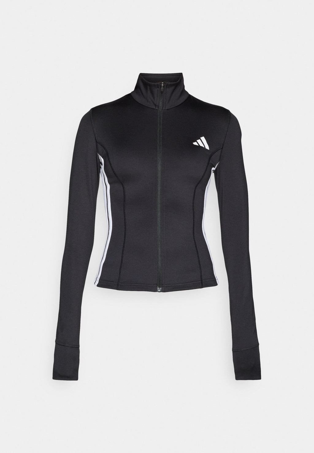 WORKOUT ESSENTIALS 3 STRIPES ZIP THROUGH - Training jacket - black/white