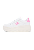 FINE CLEAT PLATFORM BASKETBALL TRAINERS WITH LEATHER - Trainers - ecru