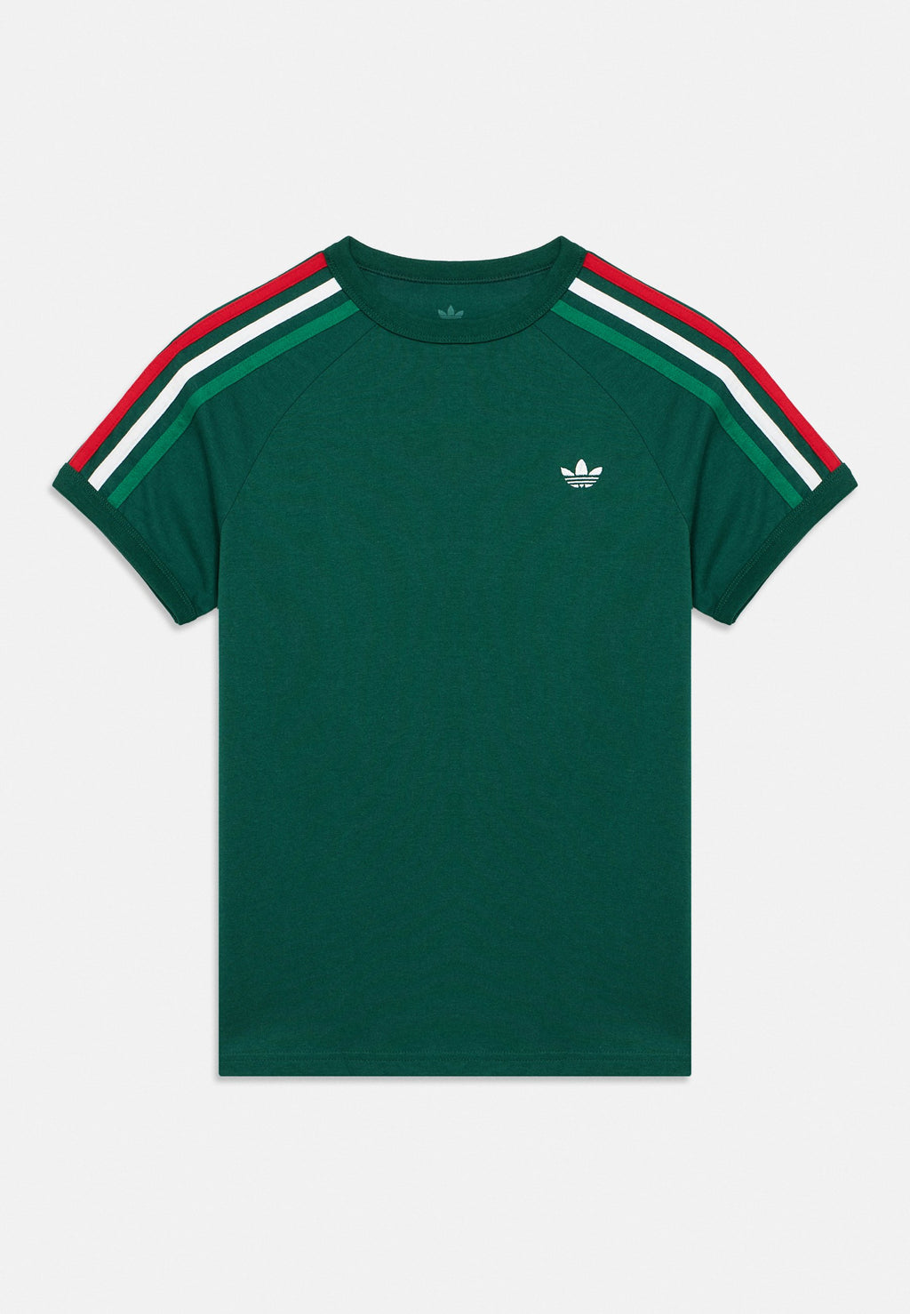 T-SHIRT 3 BANDES UNISEXE - T-shirt imprimé - team dark green/white
