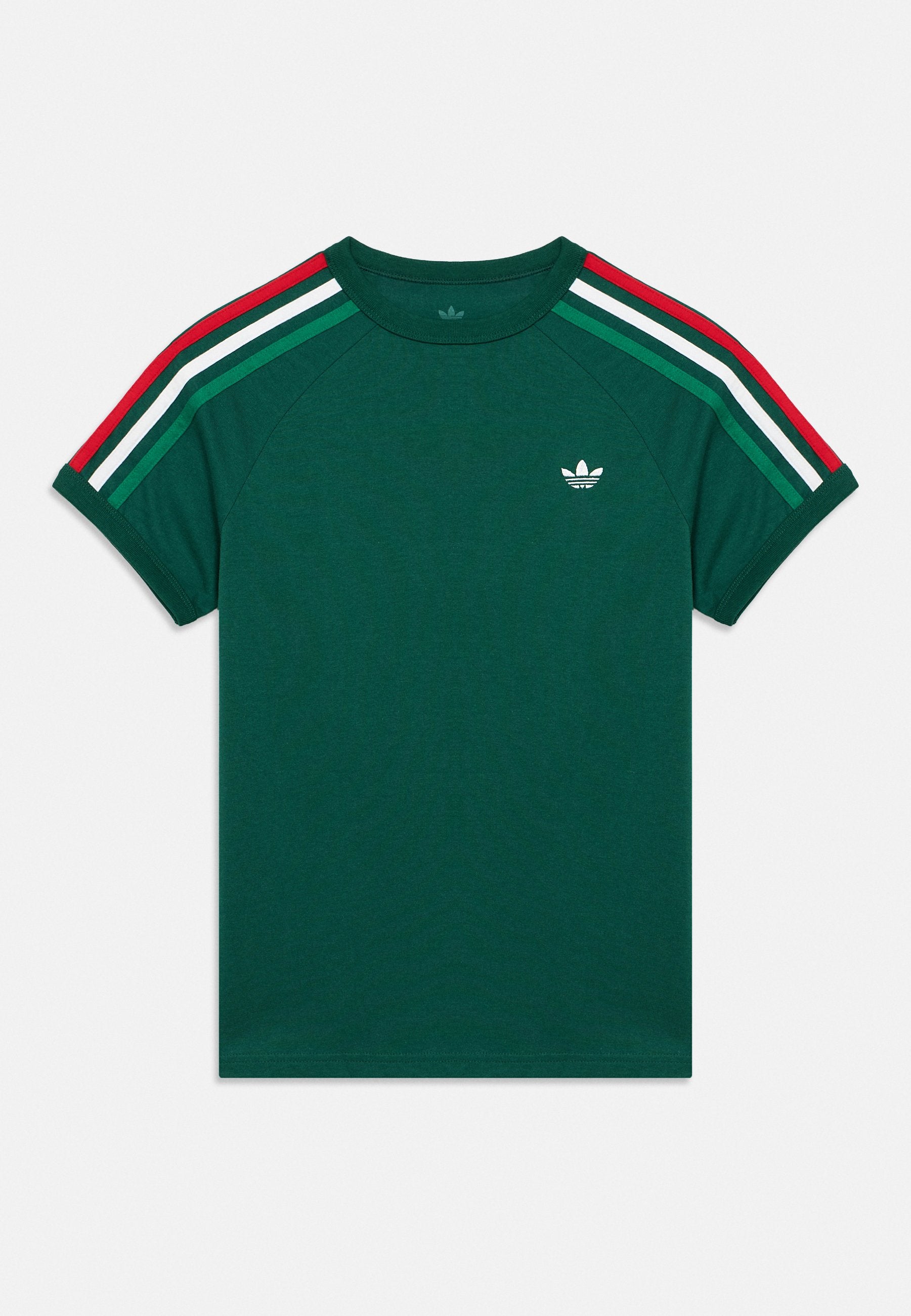 3 STRIPE TEE UNISEX - Print T-shirt - team dark green/white