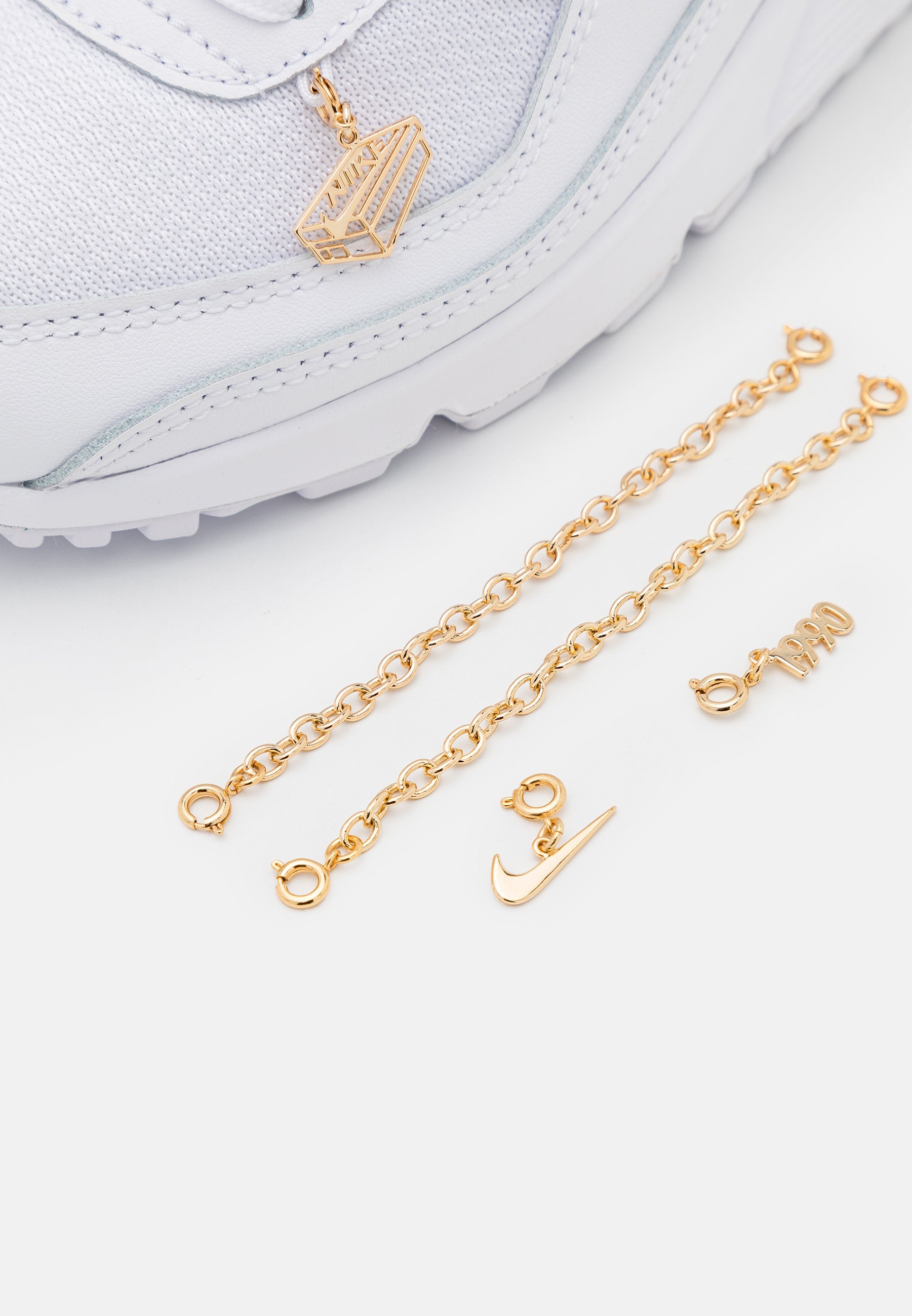 AIR MAX 90 - Trainers - white/metallic gold