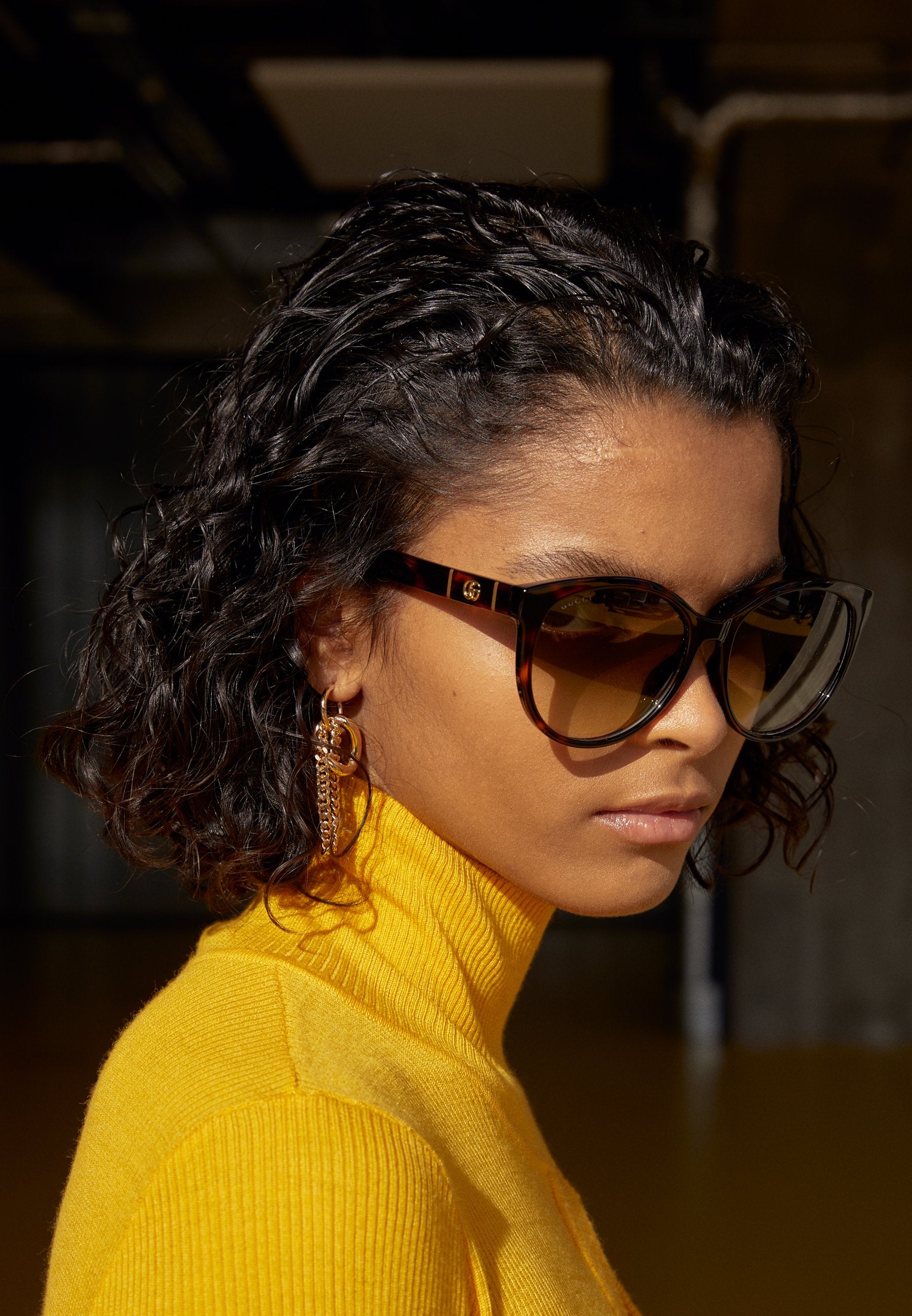 Lunettes de soleil - marron havane