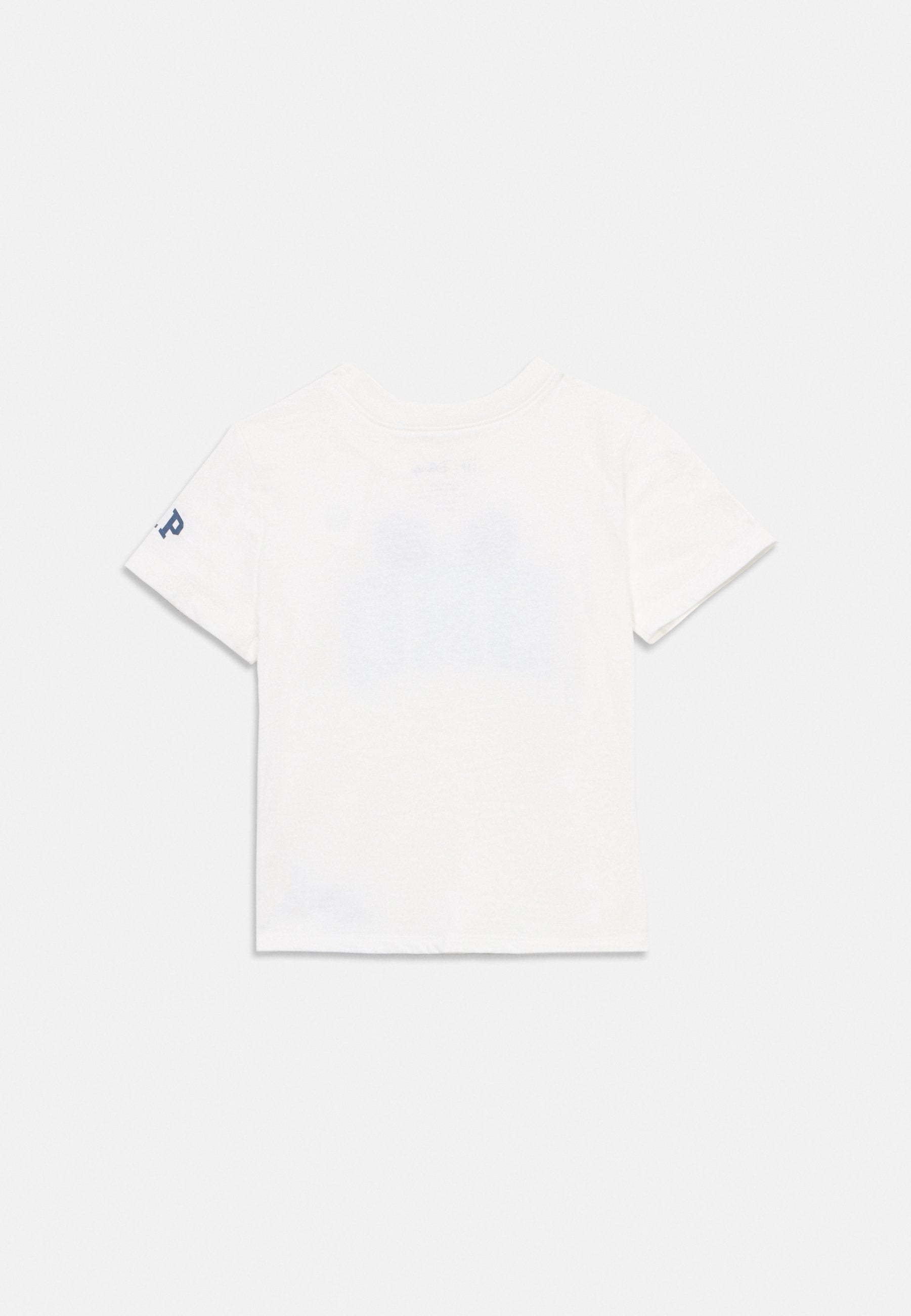 DISLOGO BRO - Print T-shirt - off-white/blue