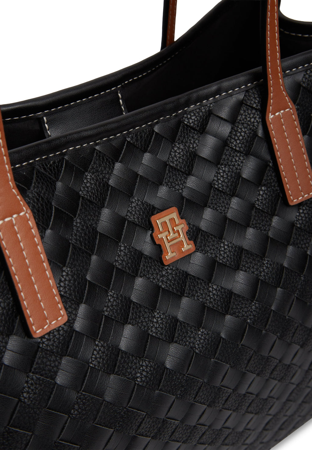 CITY TH MONOGRAM WOVEN TOTE BAG - Tote bag - black mix