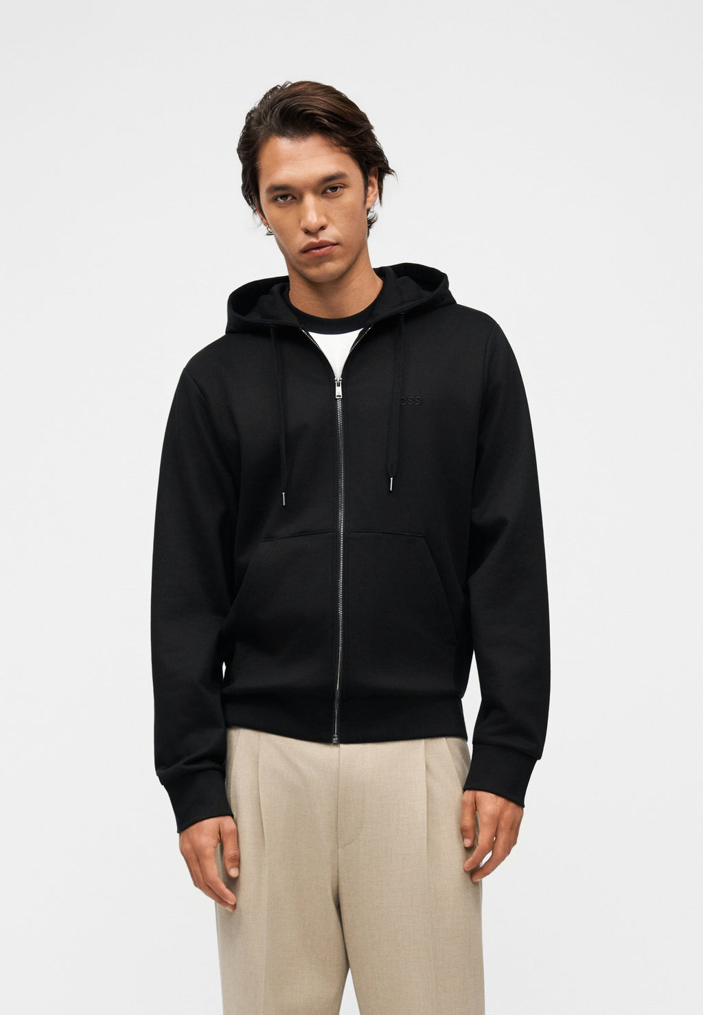 UNISEX - Zip-up sweatshirt - black