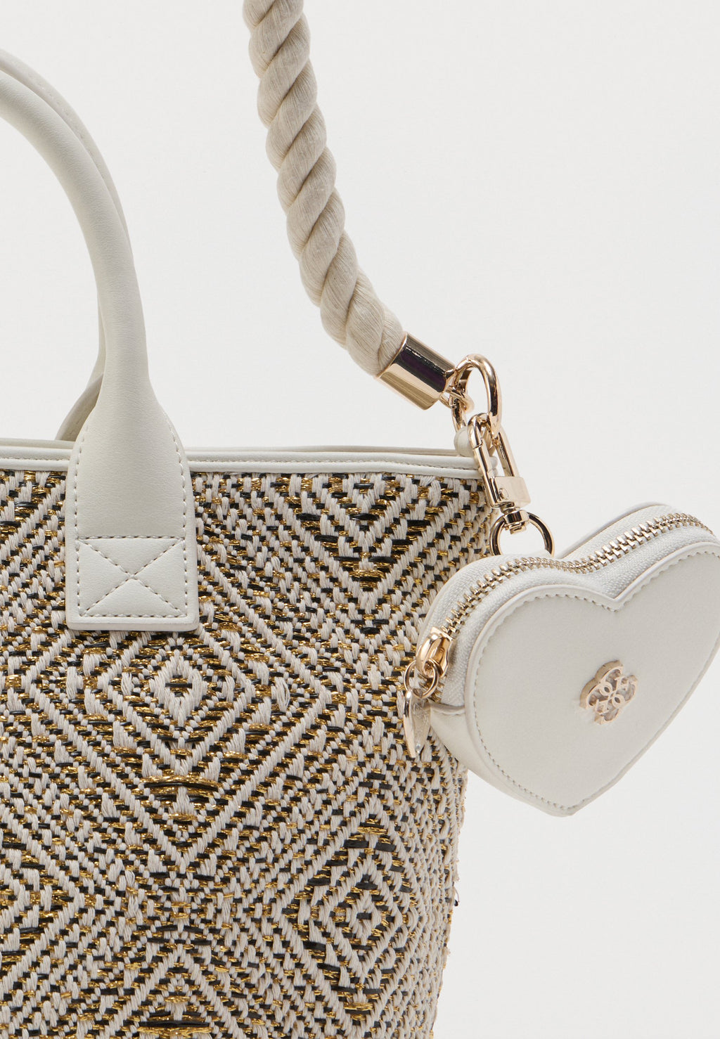 TOTE BAG UNISEX - Handbag - black/beige