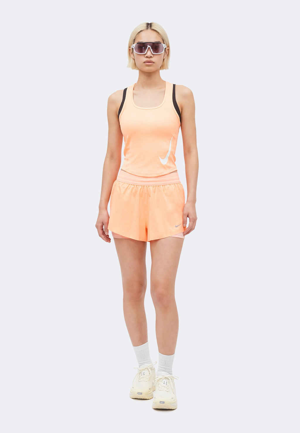 SWIFT - 2-in-1 shorts - orange pulse/arctic orange
