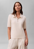 SPACER HALFZIP - Polo shirt - tofu